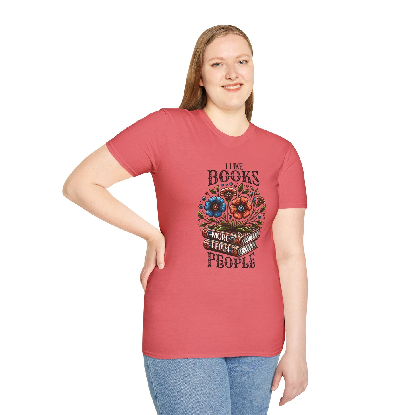 Books More Than People Unisex Graphic T-Shirt