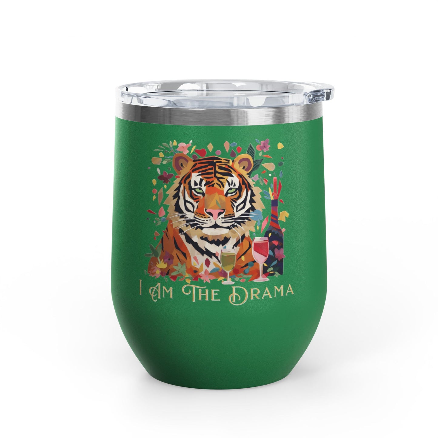 I Am The Drama Tiger 12oz Insulated Wine Tumbler