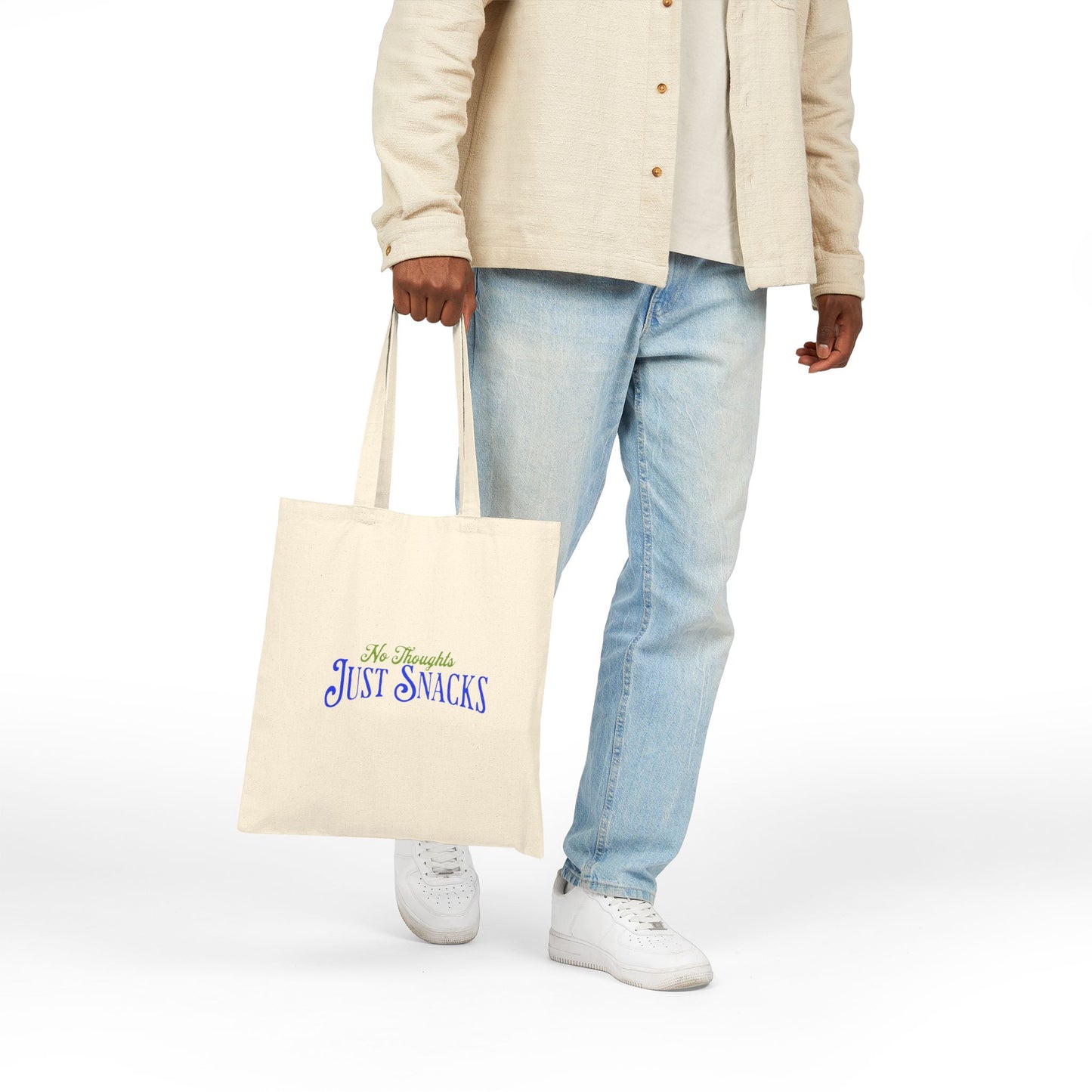 Just Snacks Cotton Canvas Tote Bag