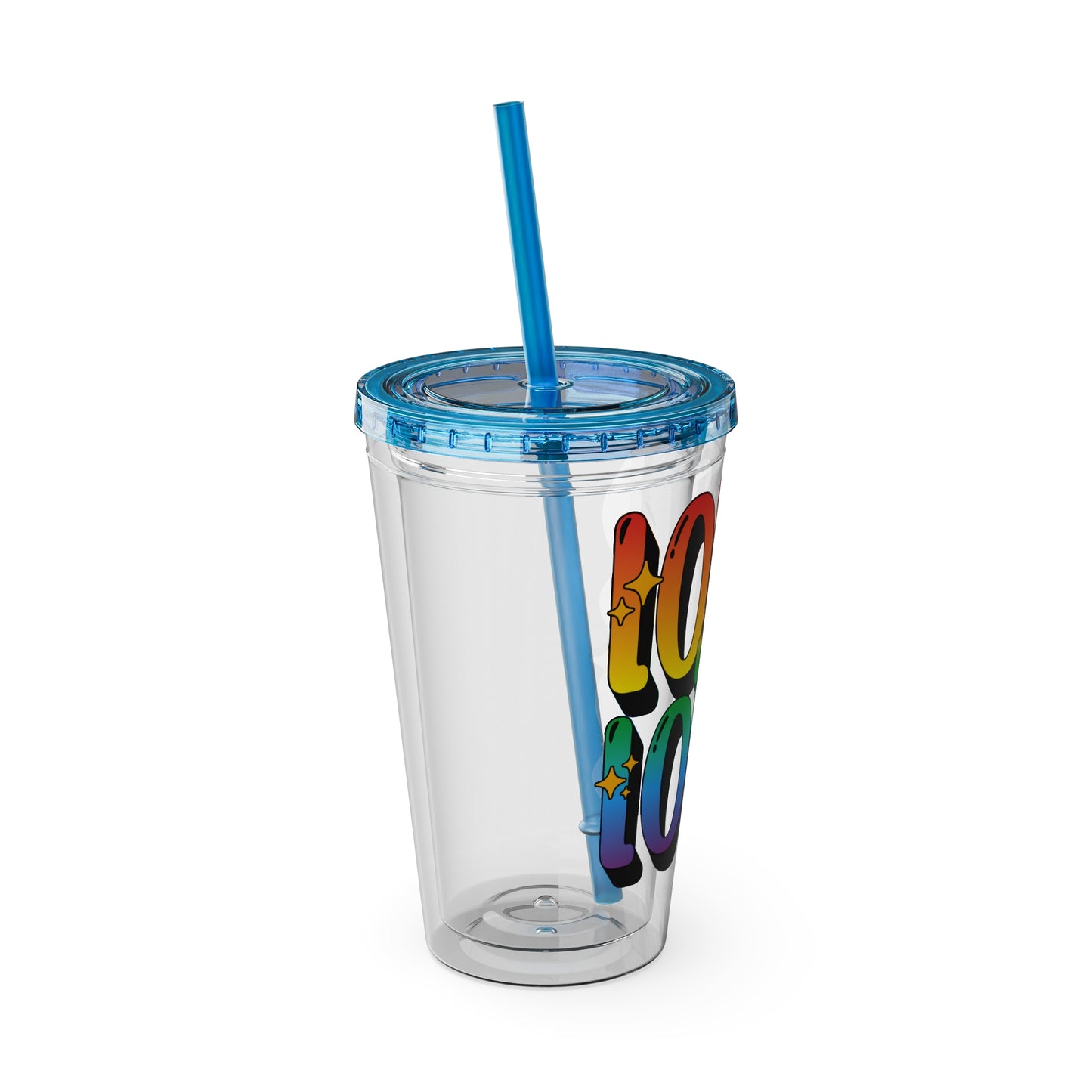 Love is Love Rainbow 16oz. Insulated Tumbler with Straw