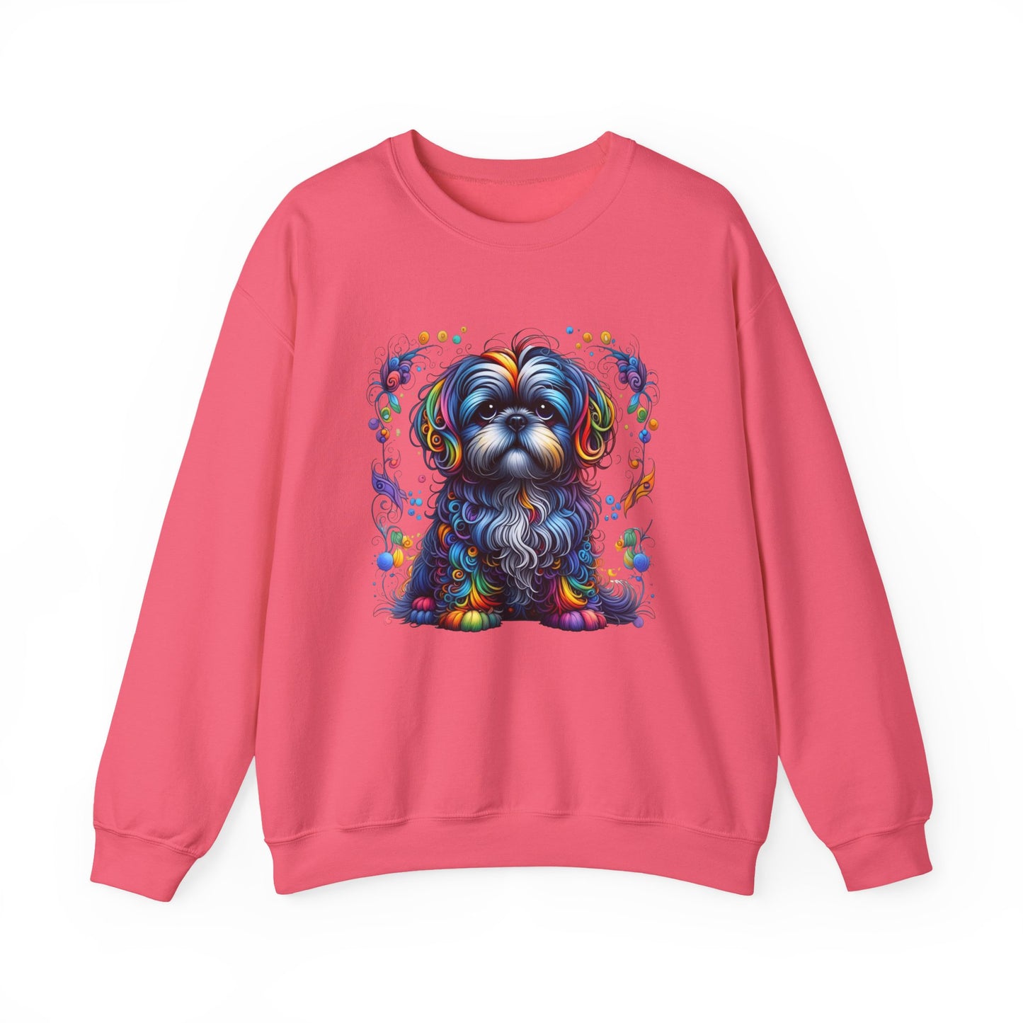 Colorful Shih Tzu Unisex Crewneck Sweatshirt