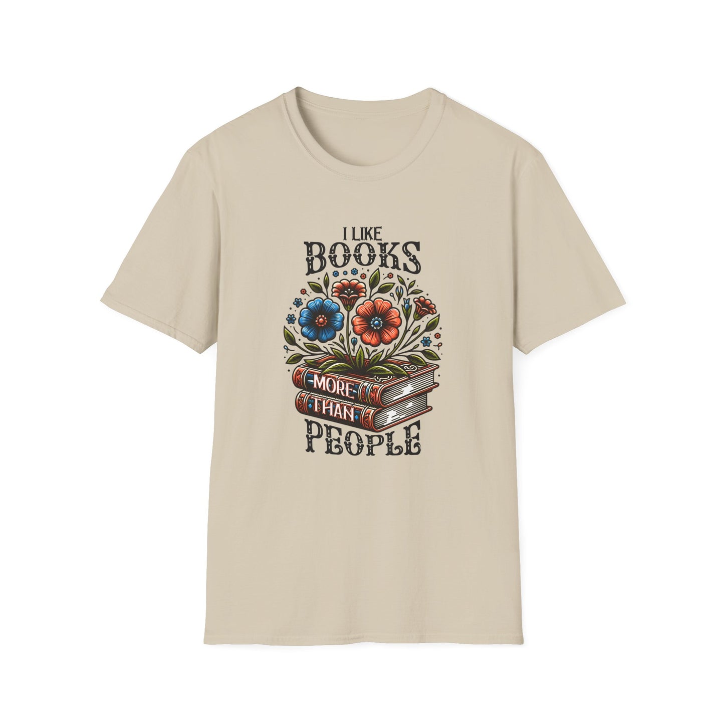 Books More Than People Unisex Graphic T-Shirt