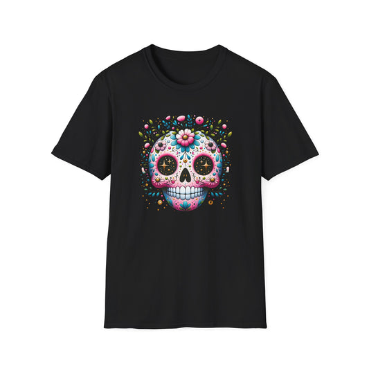 Floral Sugar Skull Unisex Graphic T-Shirt
