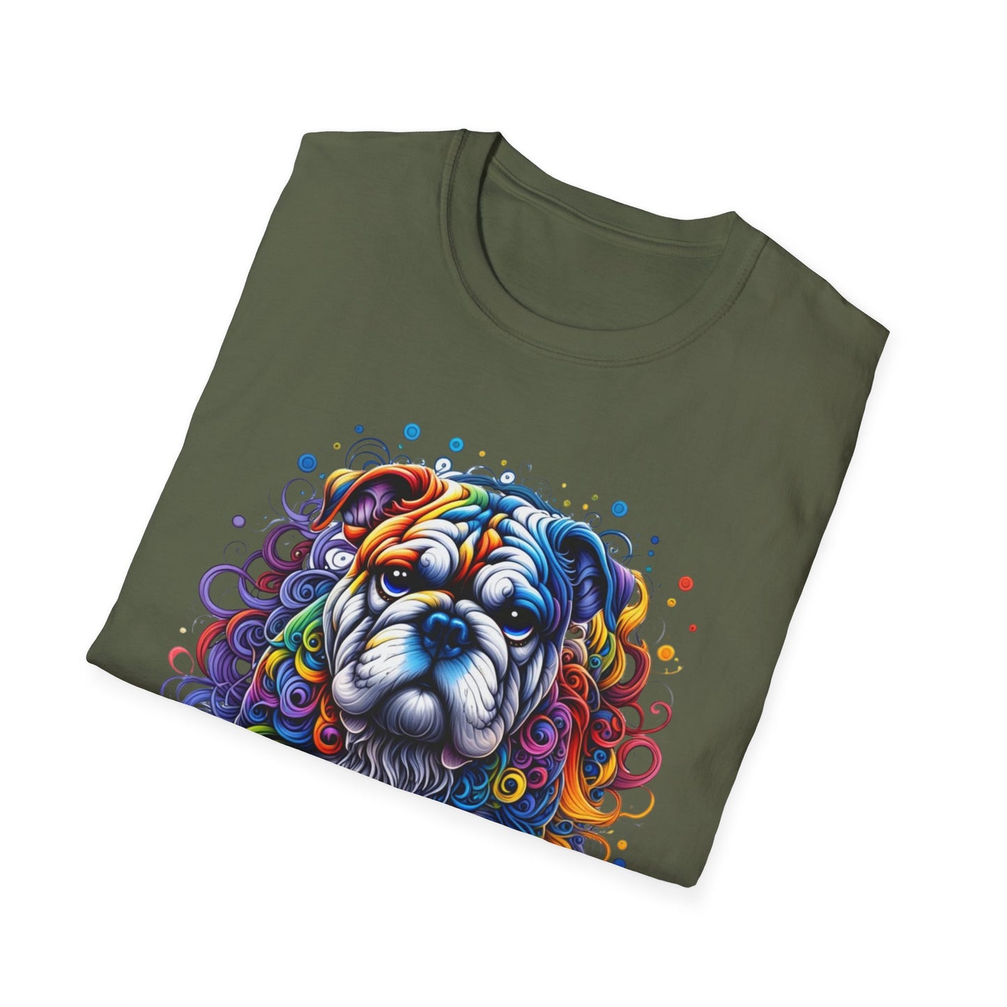 Colorful Bulldog Unisex Graphic Tee