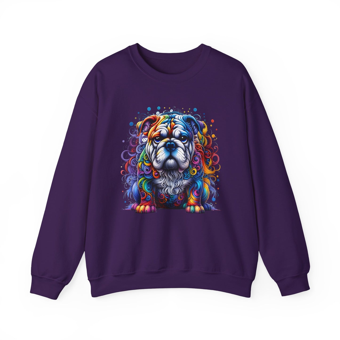 Colorful Bulldog Unisex Crewneck Sweatshirt