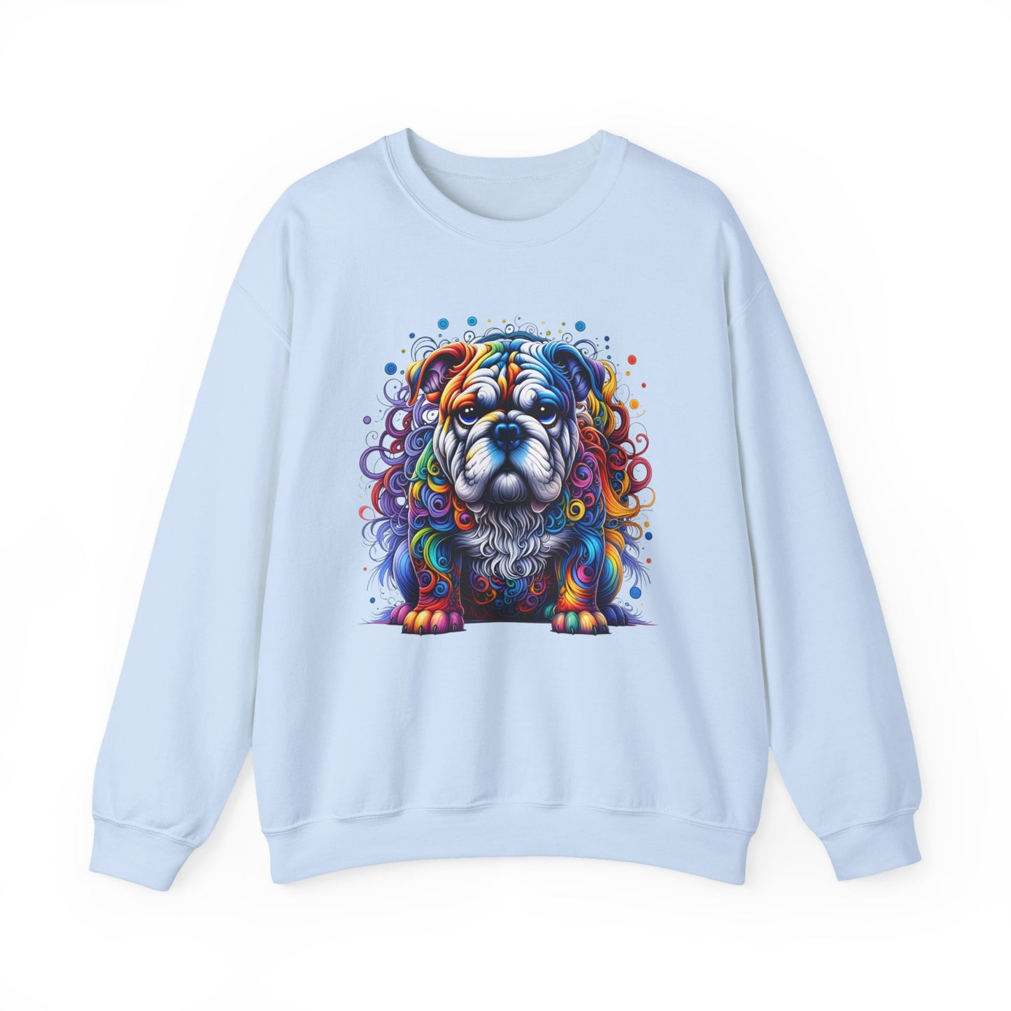 Colorful Bulldog Unisex Crewneck Sweatshirt