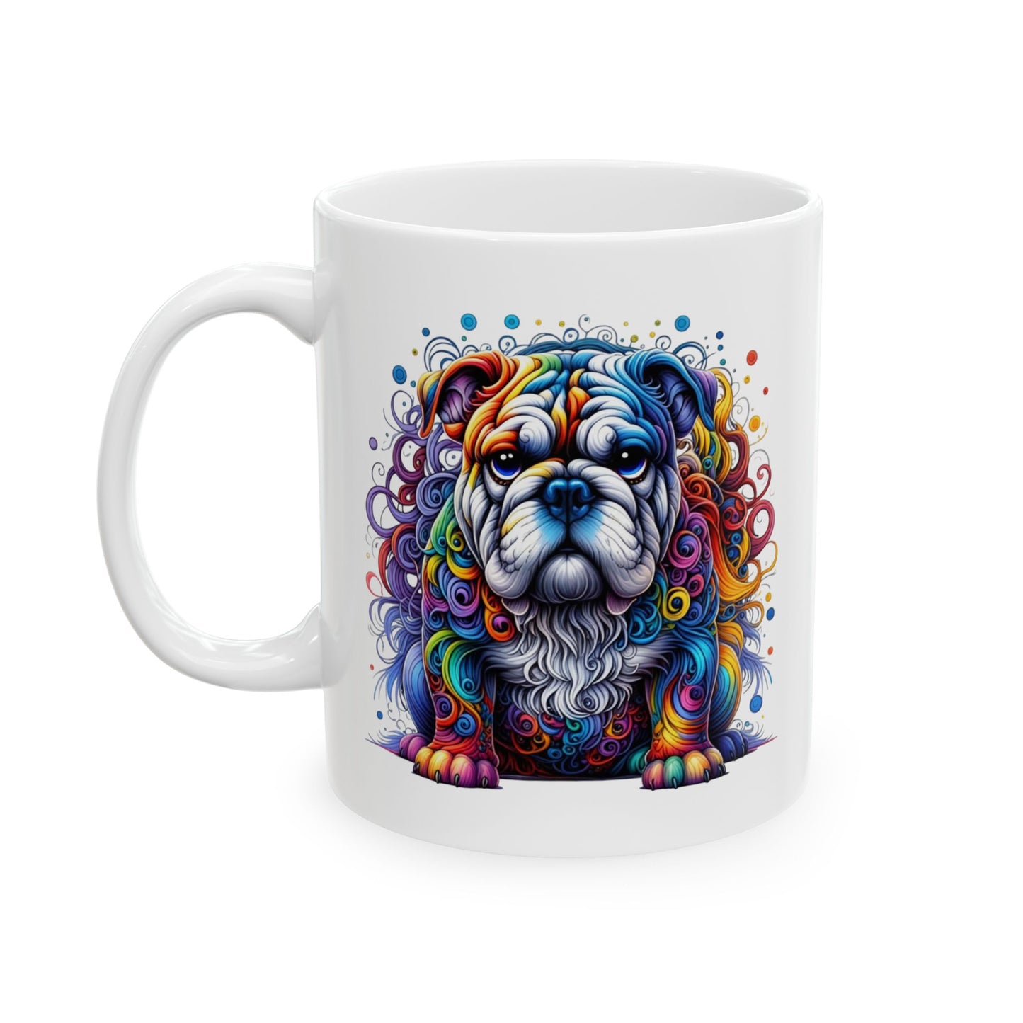 Colorful Bulldog Ceramic Mug
