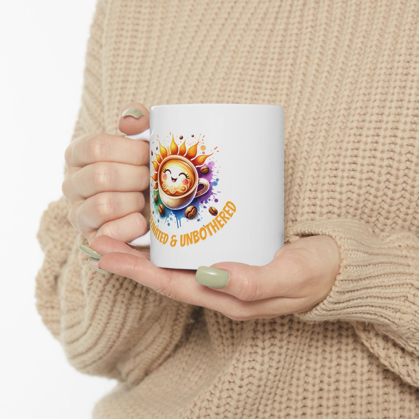 Caffeinated & Unbothered Ceramic Mug
