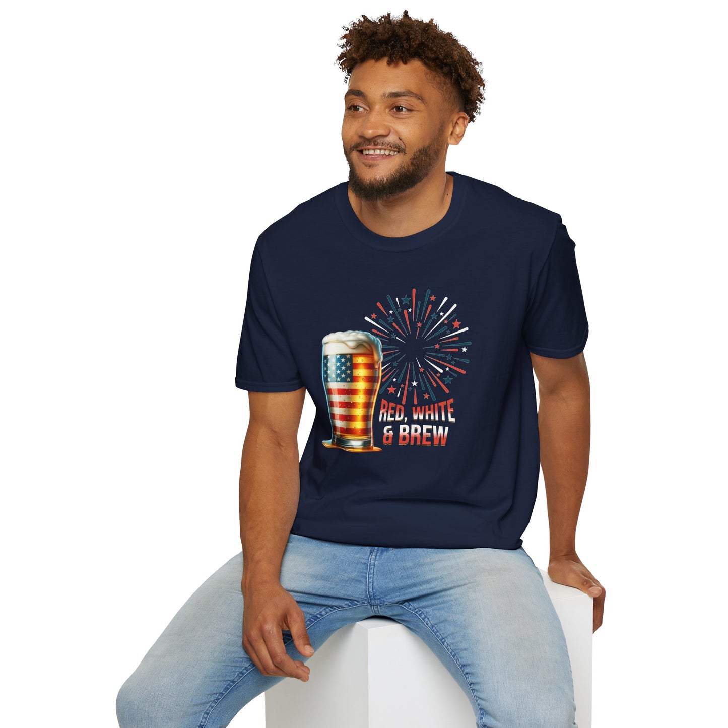 Red, White, & Brew Unisex Graphic T-Shirt