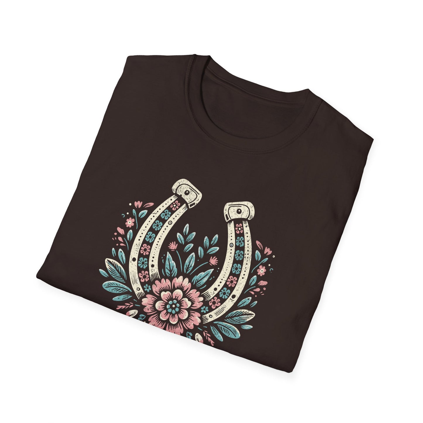 Wild and Free Horseshoe Floral Unisex Graphic T-Shirt