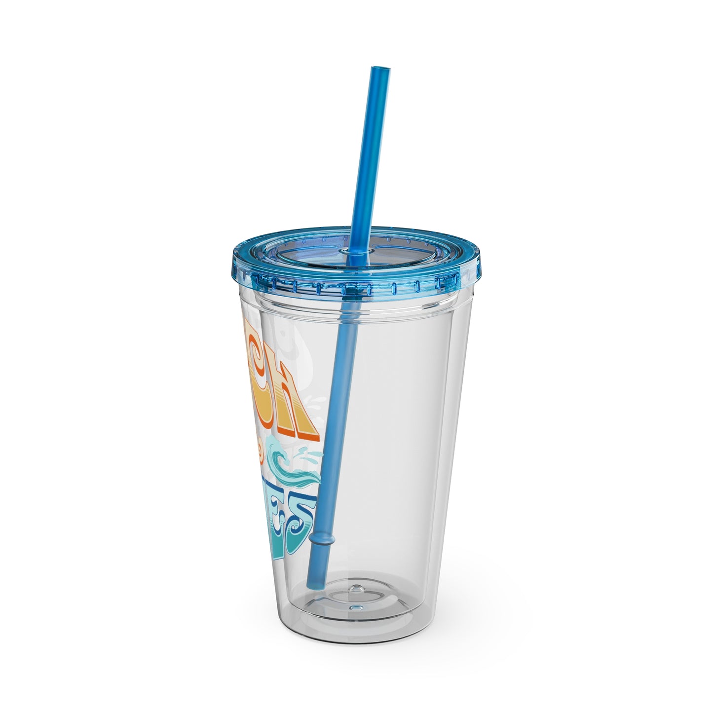 Catch the Waves 16oz Insulated Tumbler with Straw