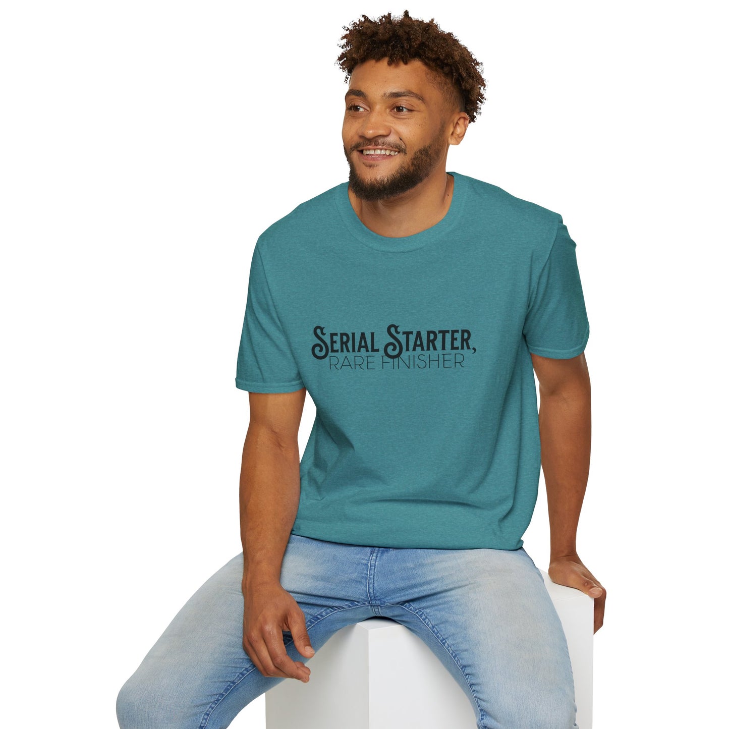 Serial Starter, Rare Finisher Unisex Graphic T-Shirt
