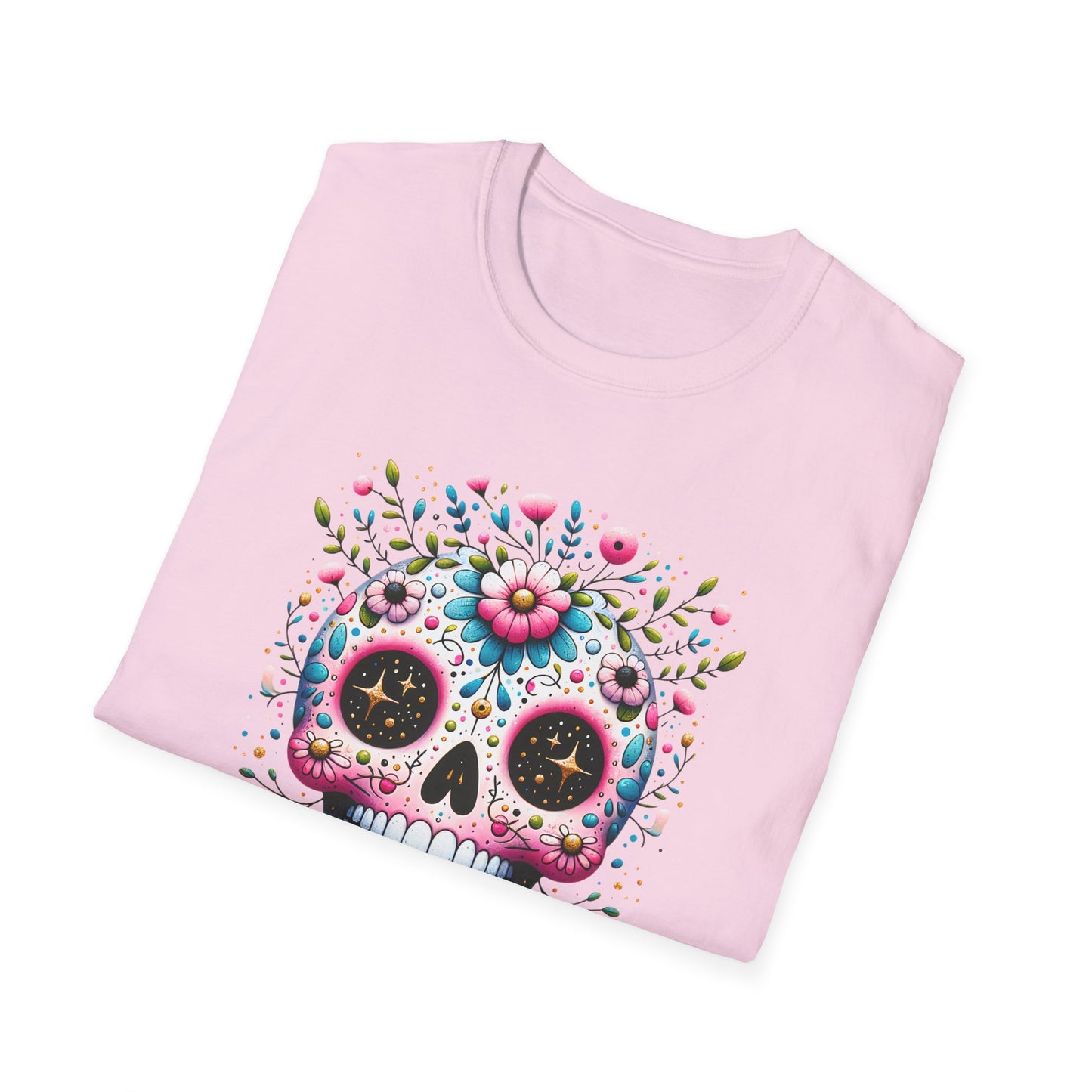 Floral Sugar Skull Unisex Graphic T-Shirt