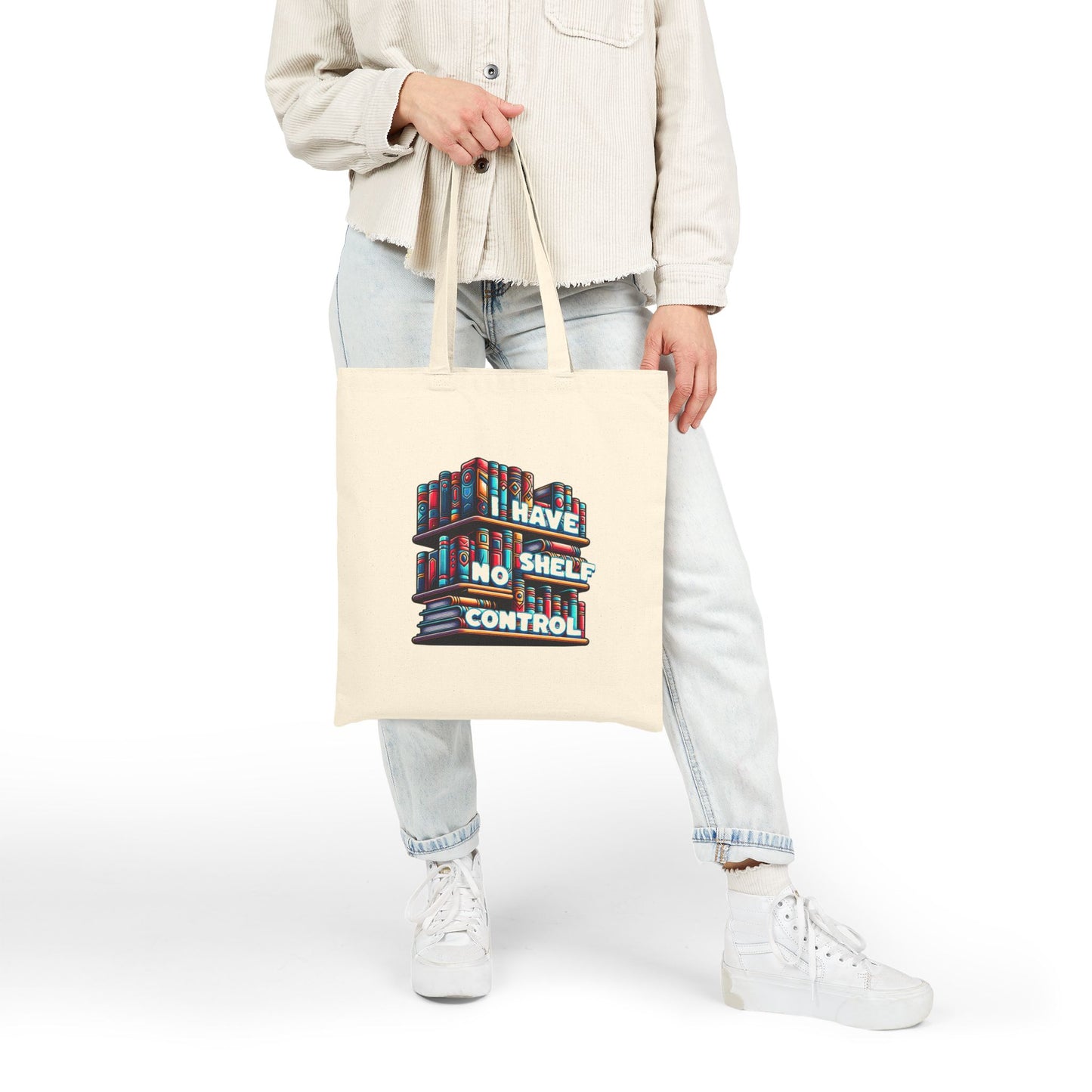 No Shelf Control Cotton Canvas Tote Bag