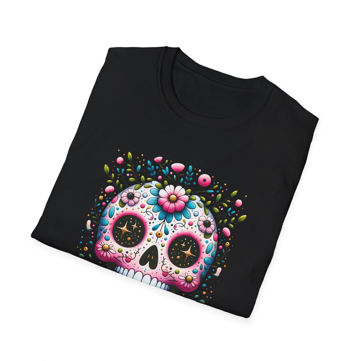 Floral Sugar Skull Unisex Graphic T-Shirt