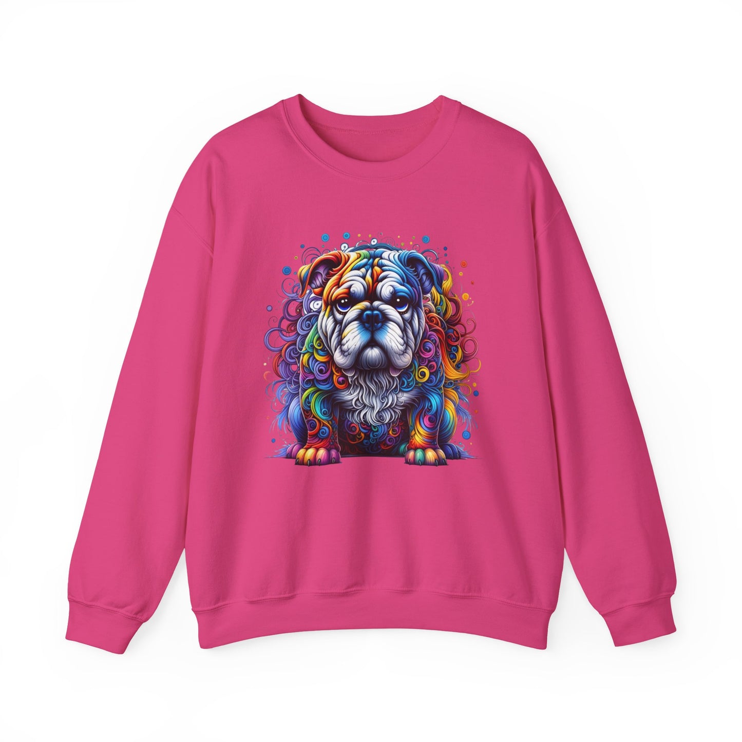 Colorful Bulldog Unisex Crewneck Sweatshirt