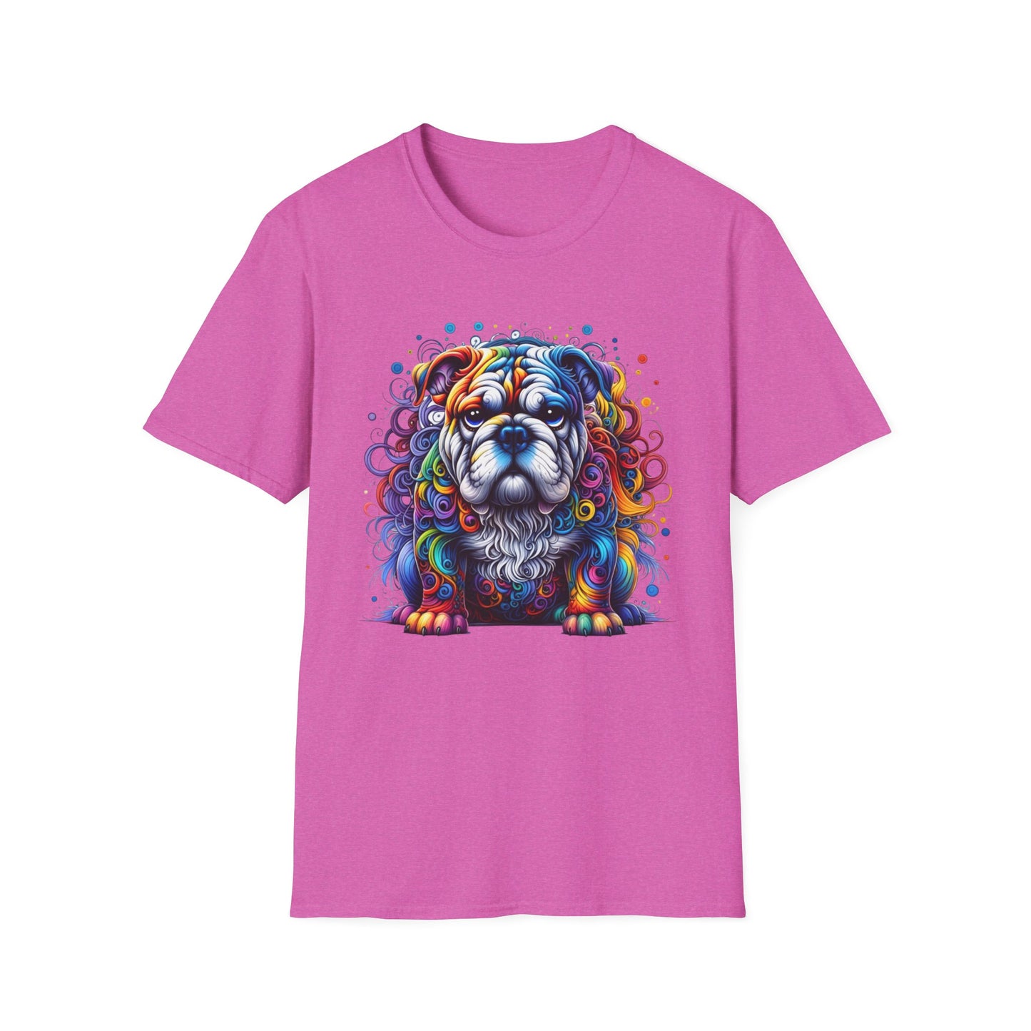 Colorful Bulldog Unisex Graphic Tee