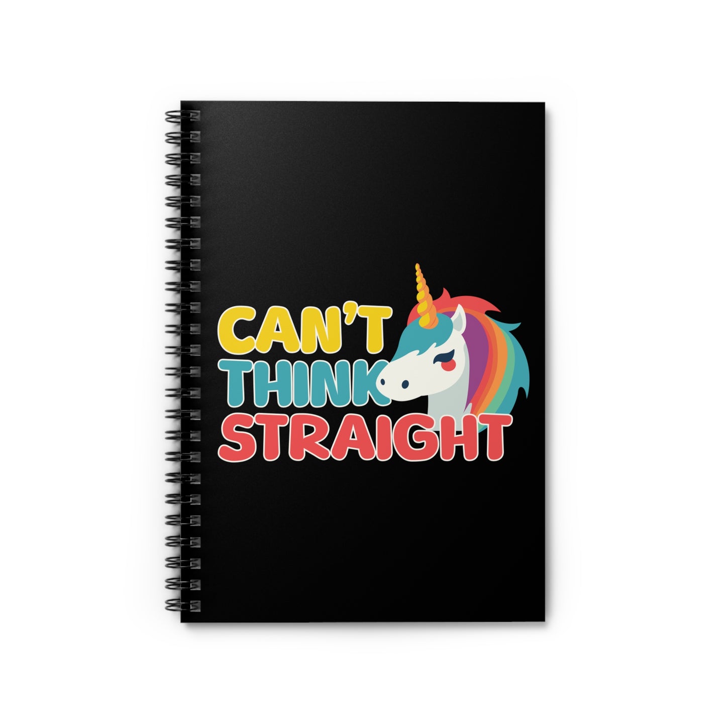 Unicorn Can't Think Straight Spiral Journal Notebook