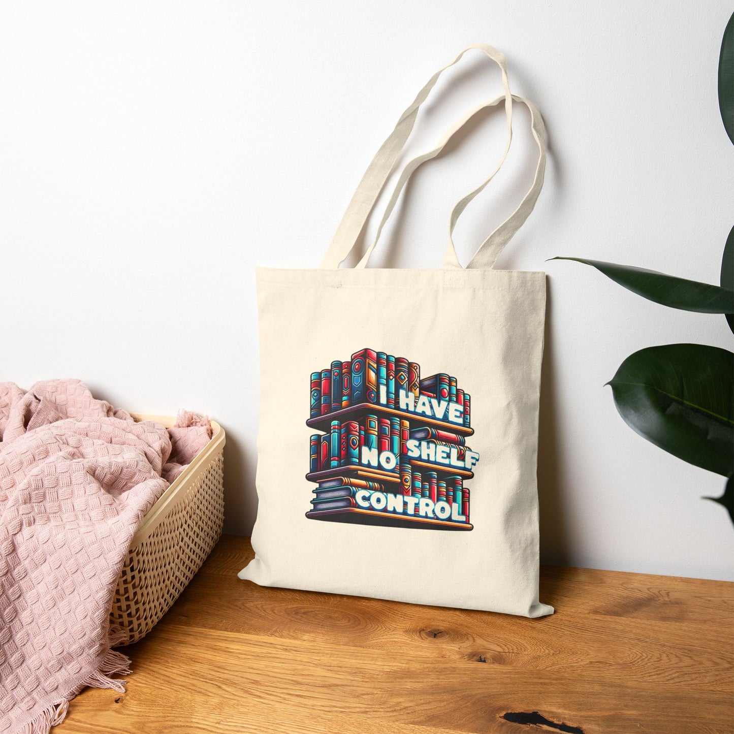 No Shelf Control Cotton Canvas Tote Bag
