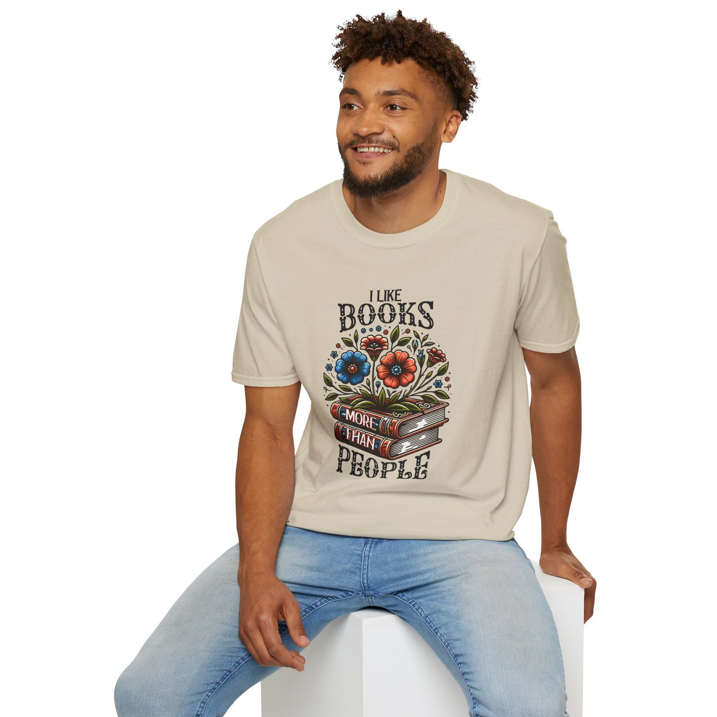 Books More Than People Unisex Graphic T-Shirt