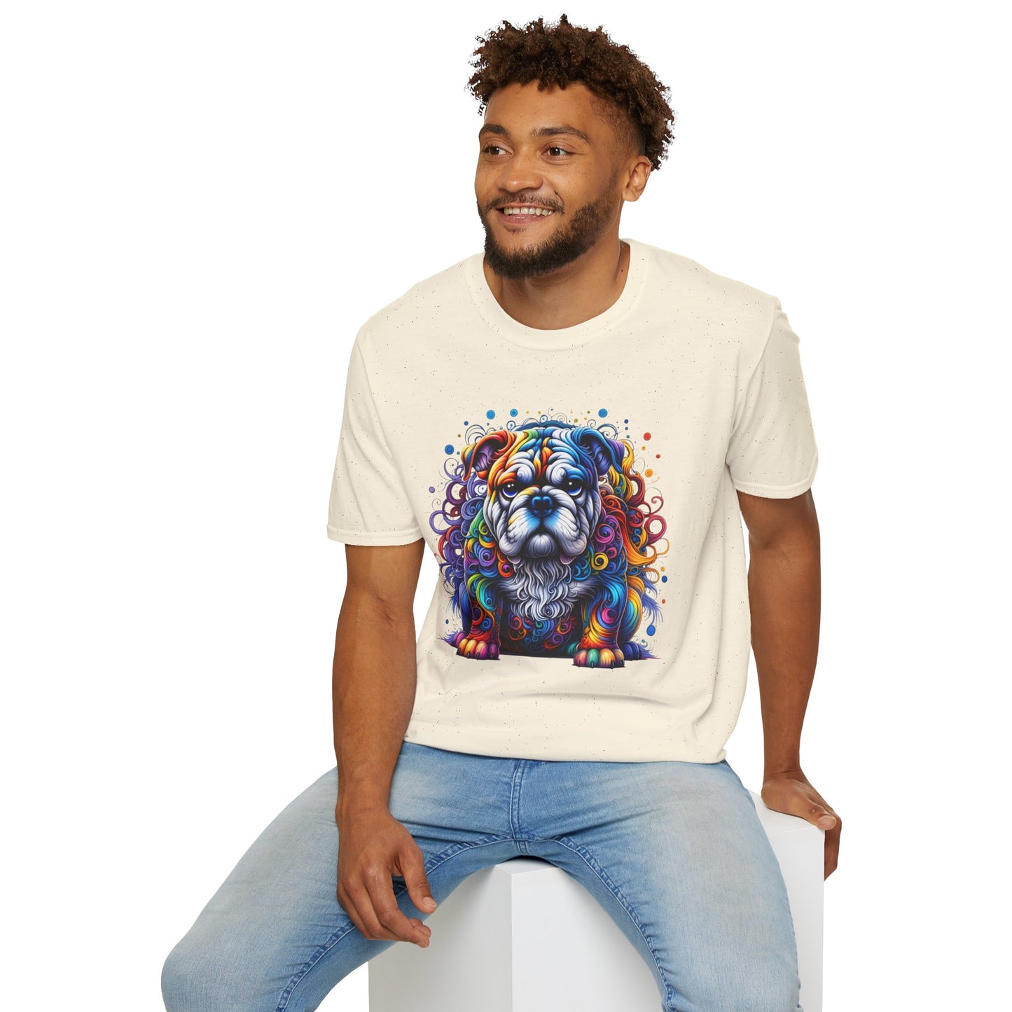 Colorful Bulldog Unisex Graphic Tee