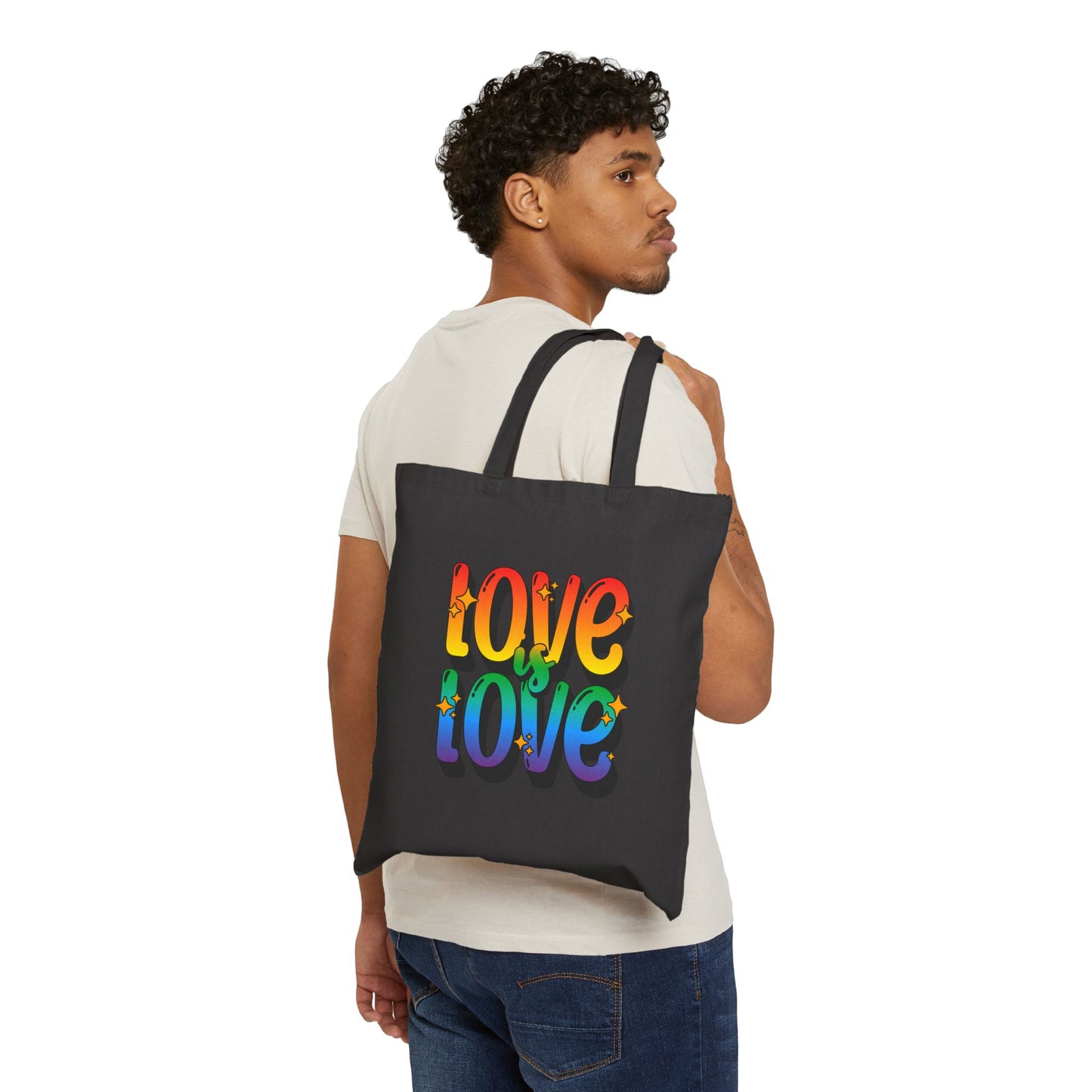 Love is Love Rainbow Canvas Tote Bag