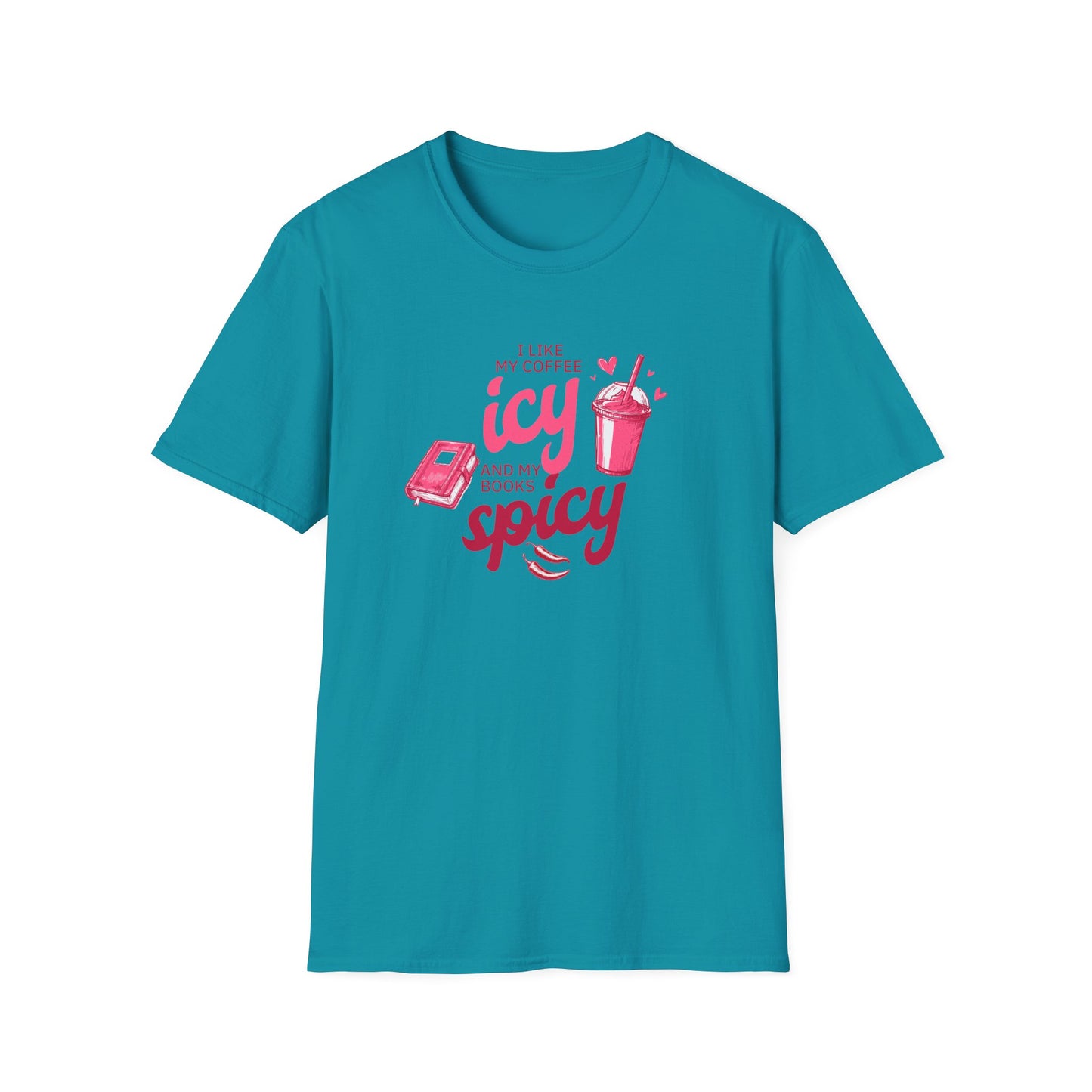 Icy Coffee & Spicy Book Lover Unisex T-Shirt