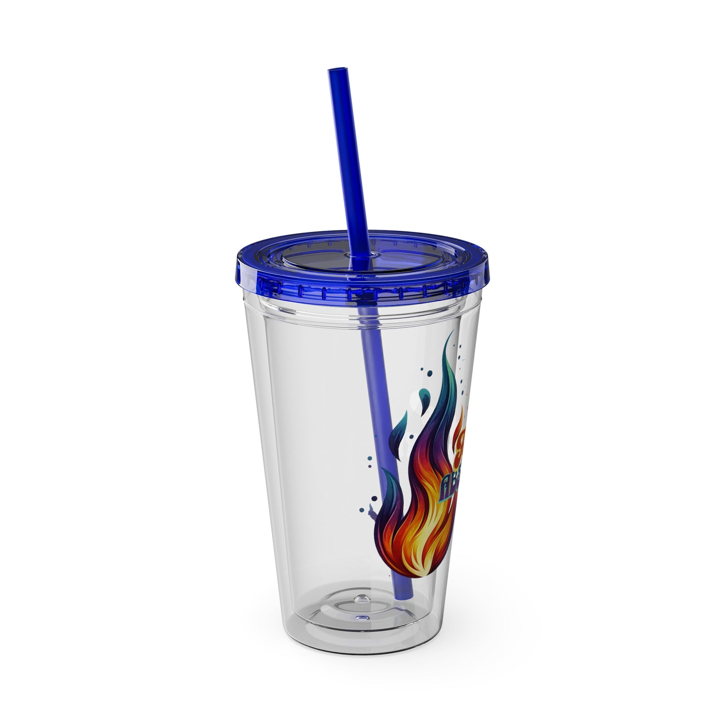 Flaming Pride 16oz Insulated Tumbler with Straw