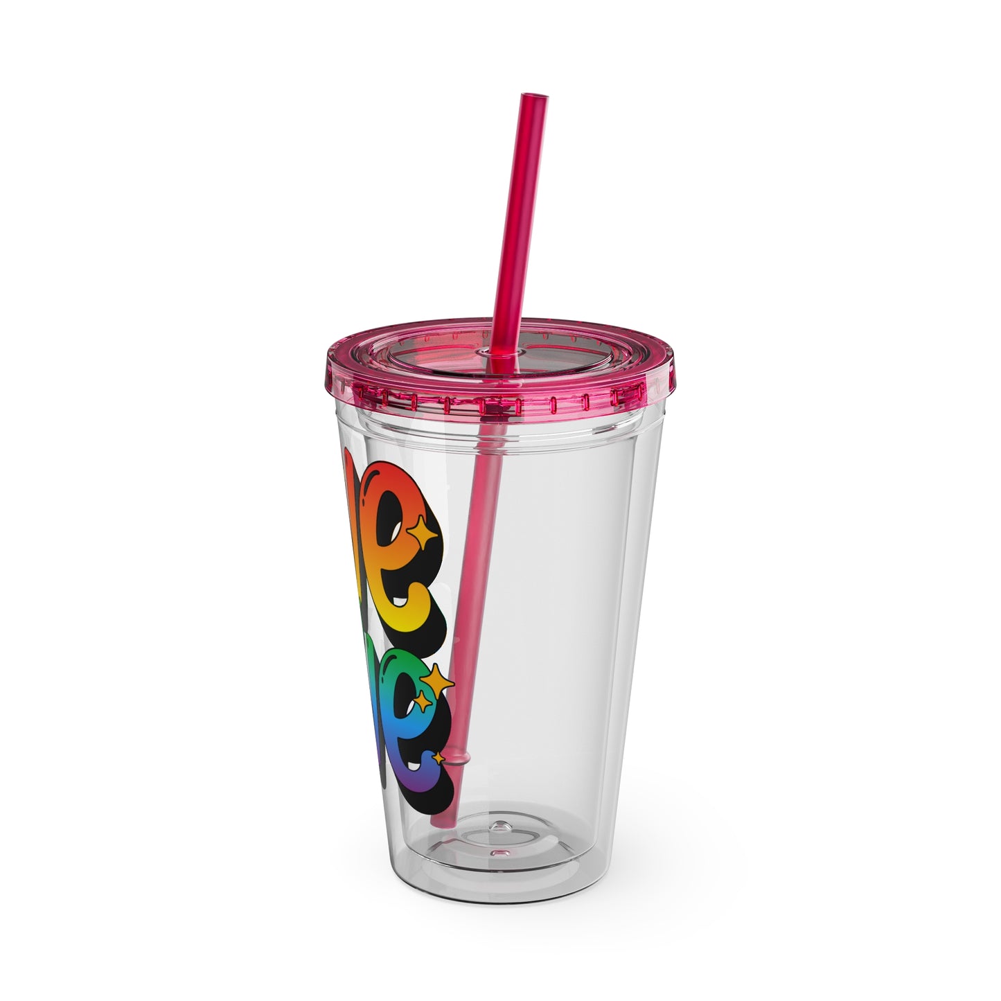 Love is Love Rainbow 16oz. Insulated Tumbler with Straw