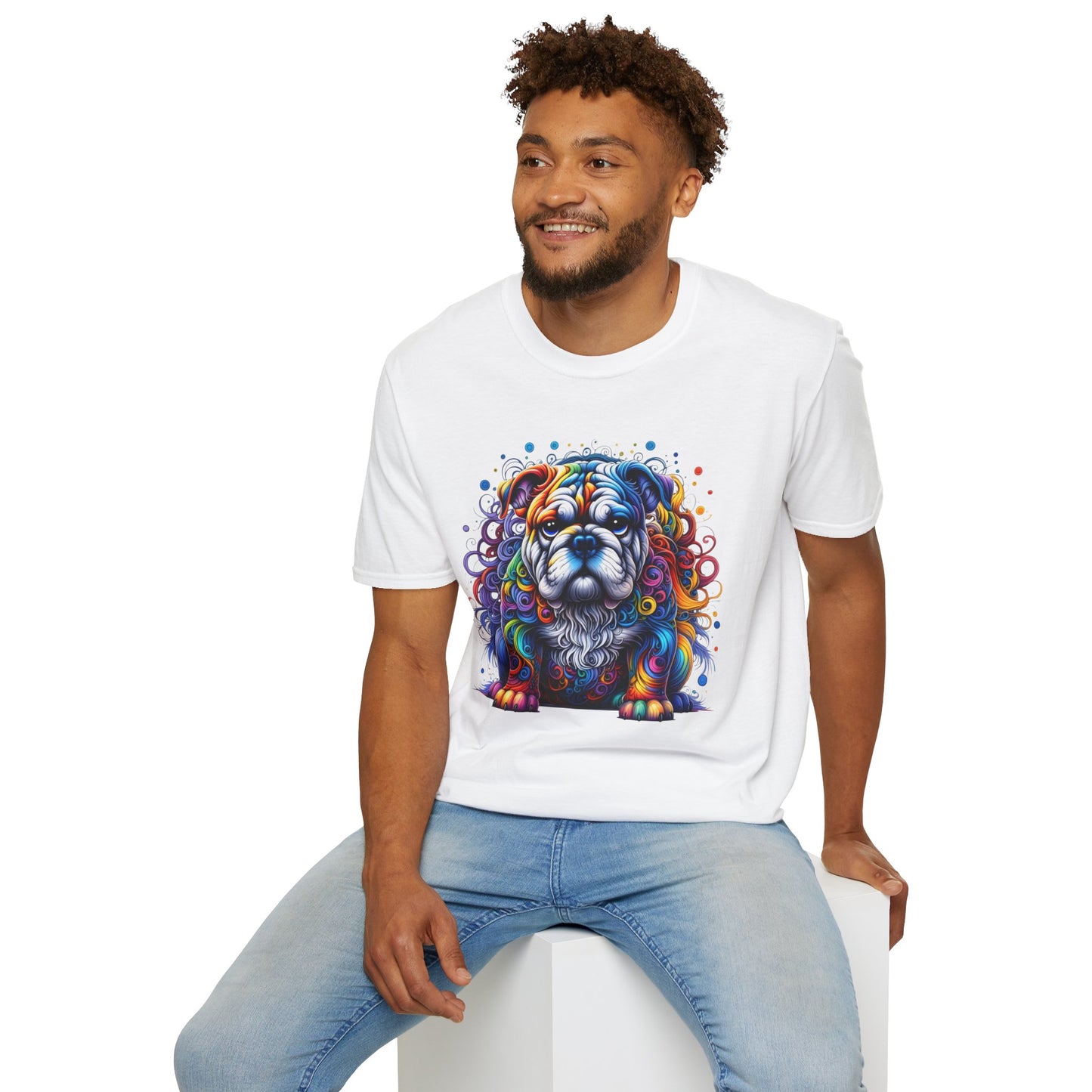Colorful Bulldog Unisex Graphic Tee