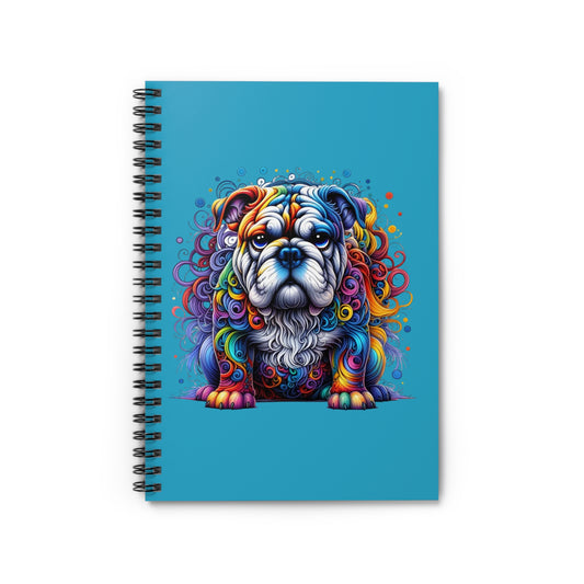 Colorful Bulldog Spiral Journal Notebook
