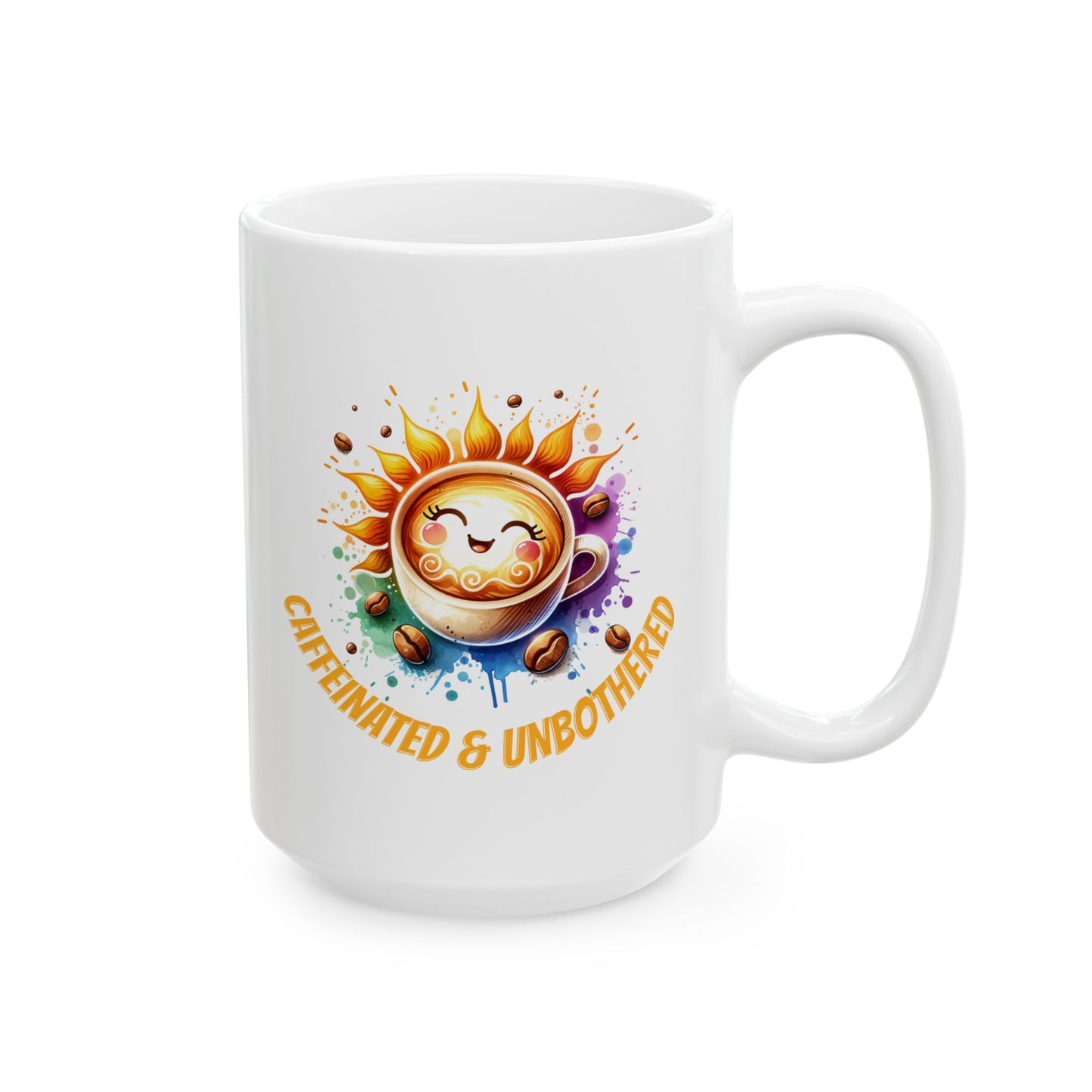 Caffeinated & Unbothered Ceramic Mug