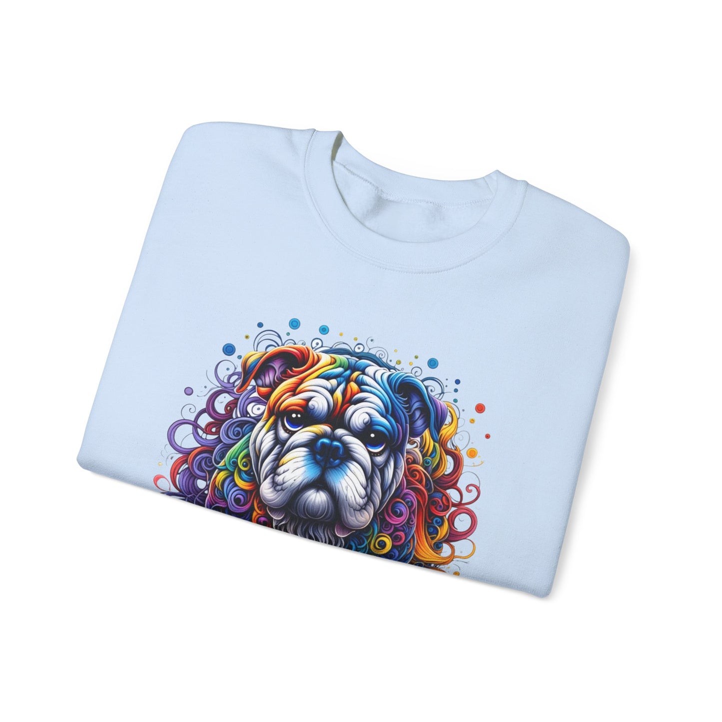 Colorful Bulldog Unisex Crewneck Sweatshirt