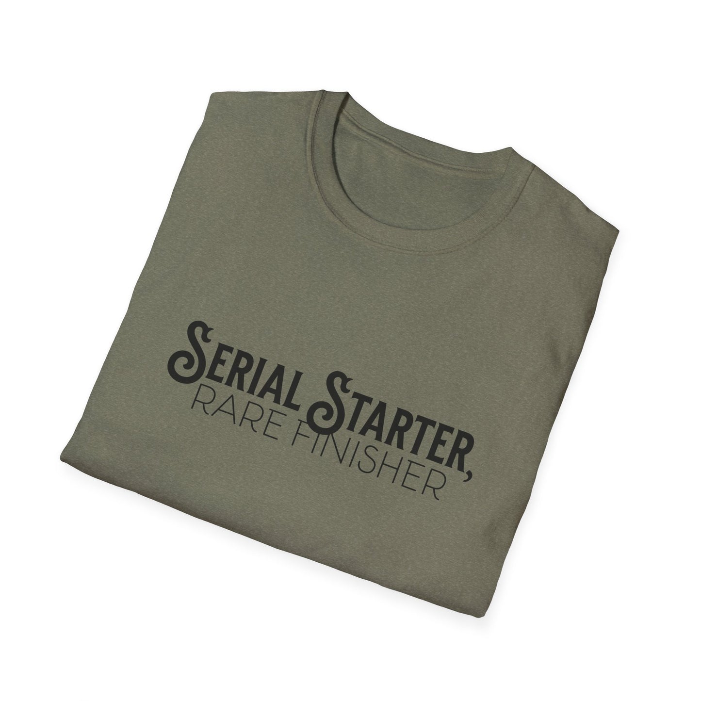 Serial Starter, Rare Finisher Unisex Graphic T-Shirt