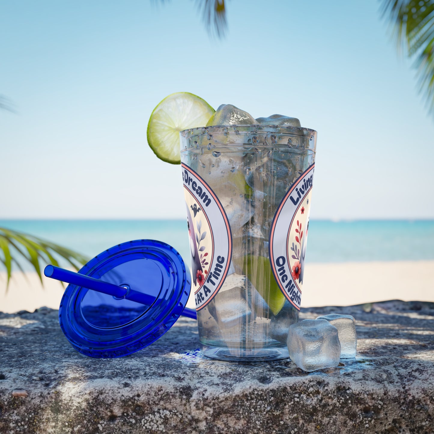 Living the Dream 16oz Insulated Tumbler with Straw