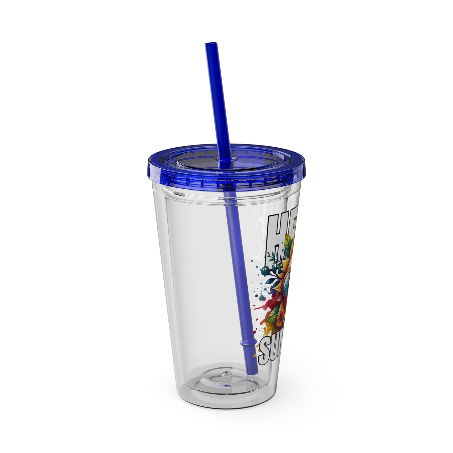 Hello Summer 16oz Insulated Tumbler with Straw