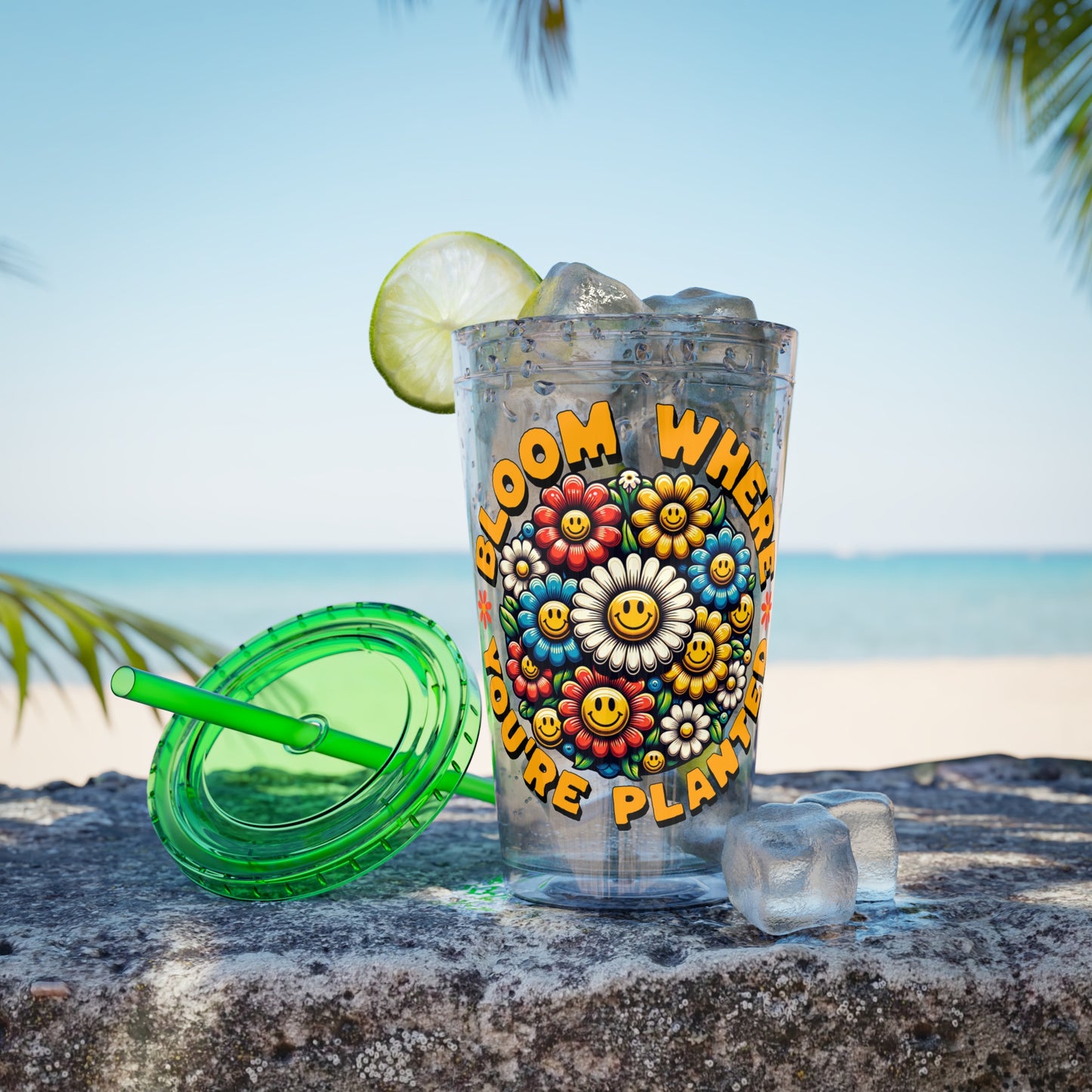 Bloom Where You’re Planted 16oz Insulated Tumbler with Straw