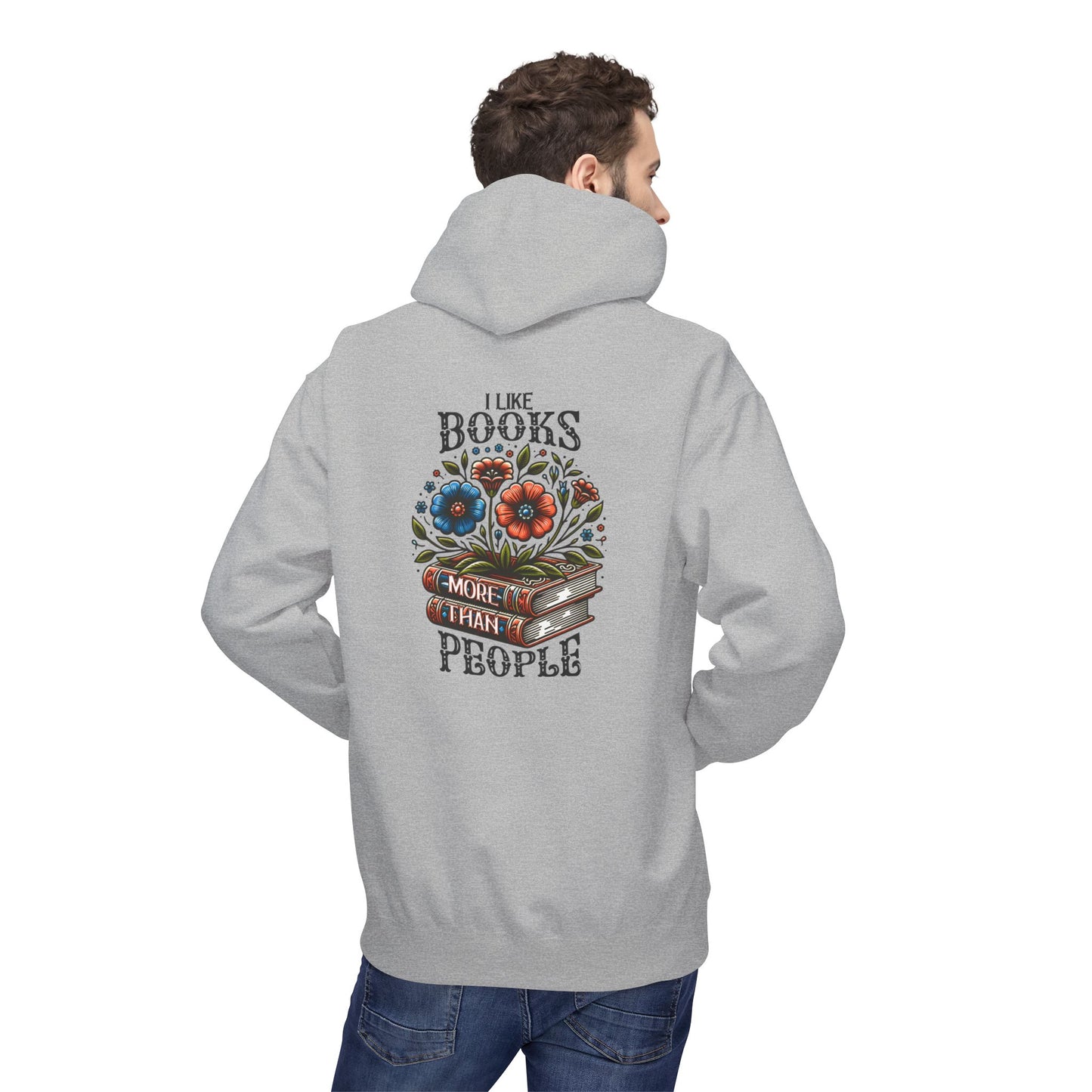 Books More Than People Unisex Hooded Sweatshirt