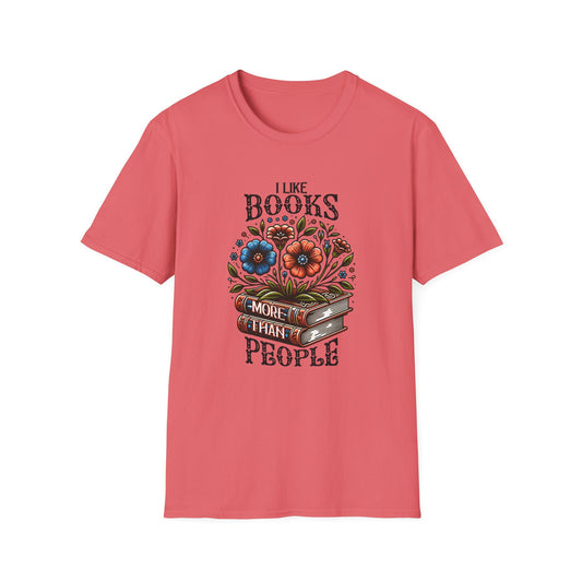 Books More Than People Unisex Graphic T-Shirt