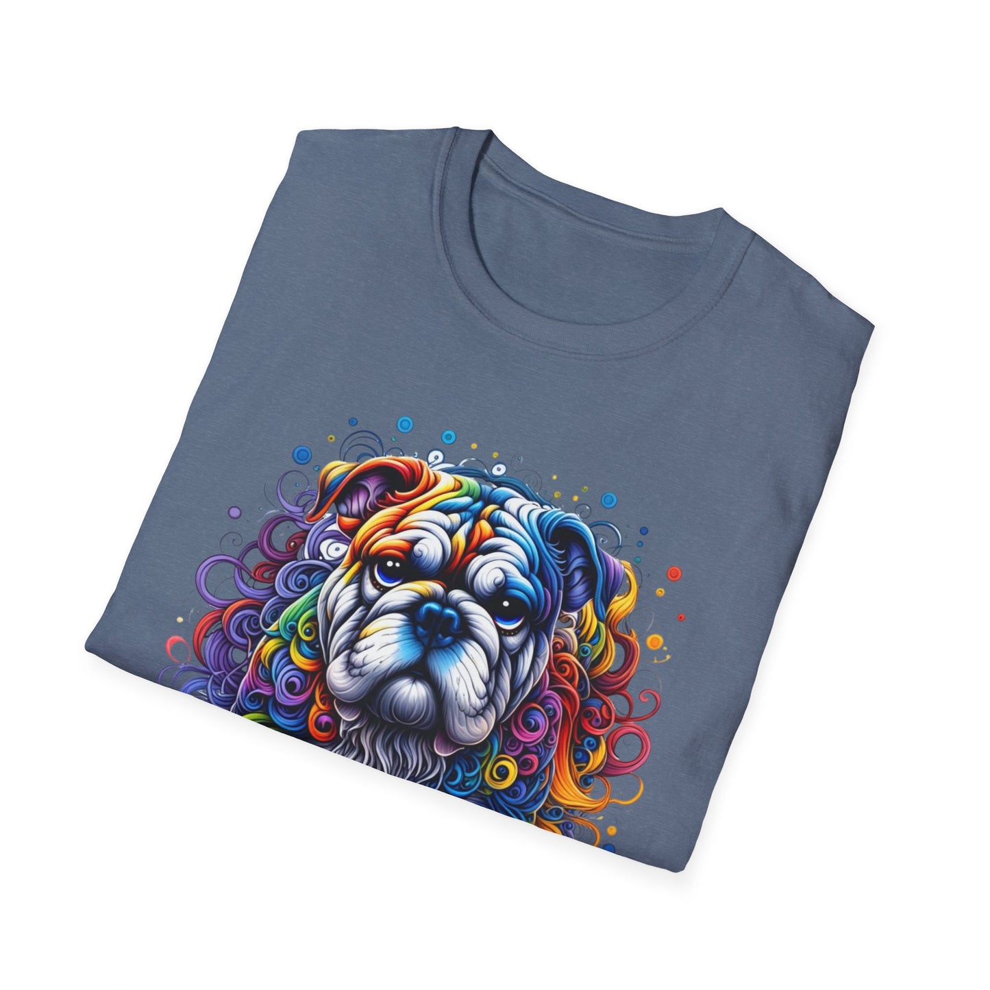 Colorful Bulldog Unisex Graphic Tee