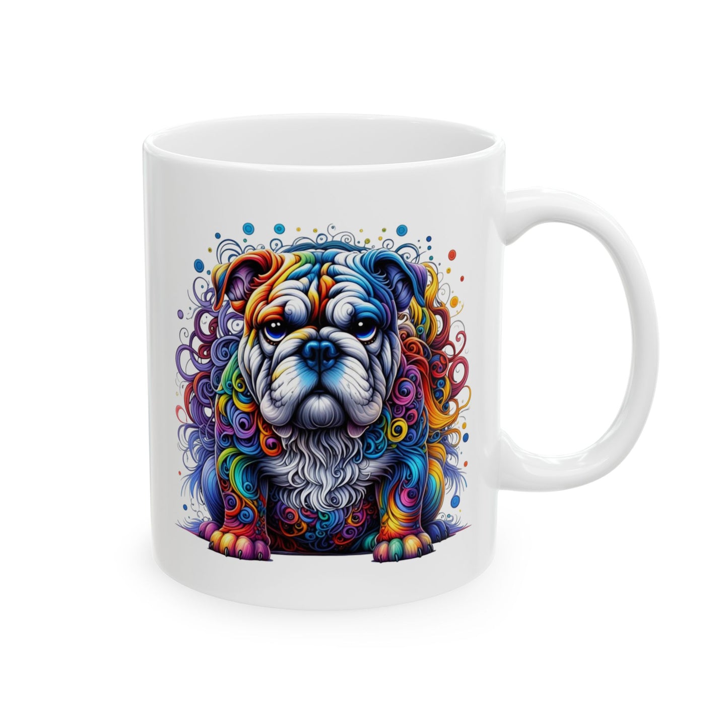 Colorful Bulldog Ceramic Mug