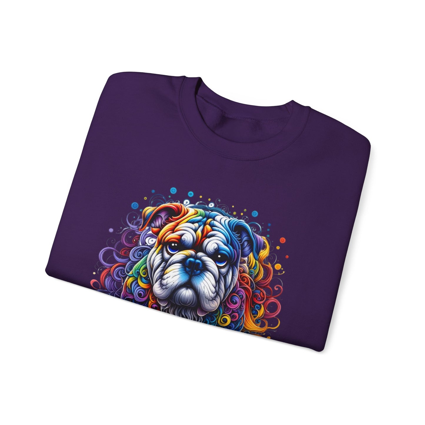 Colorful Bulldog Unisex Crewneck Sweatshirt