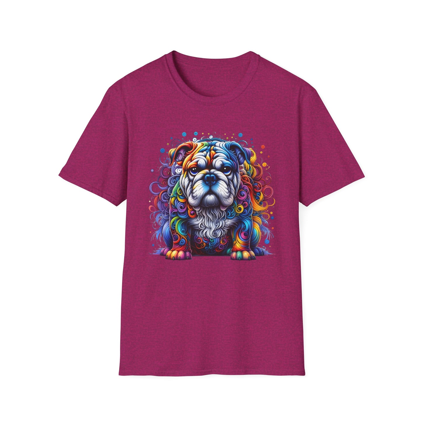 Colorful Bulldog Unisex Graphic Tee