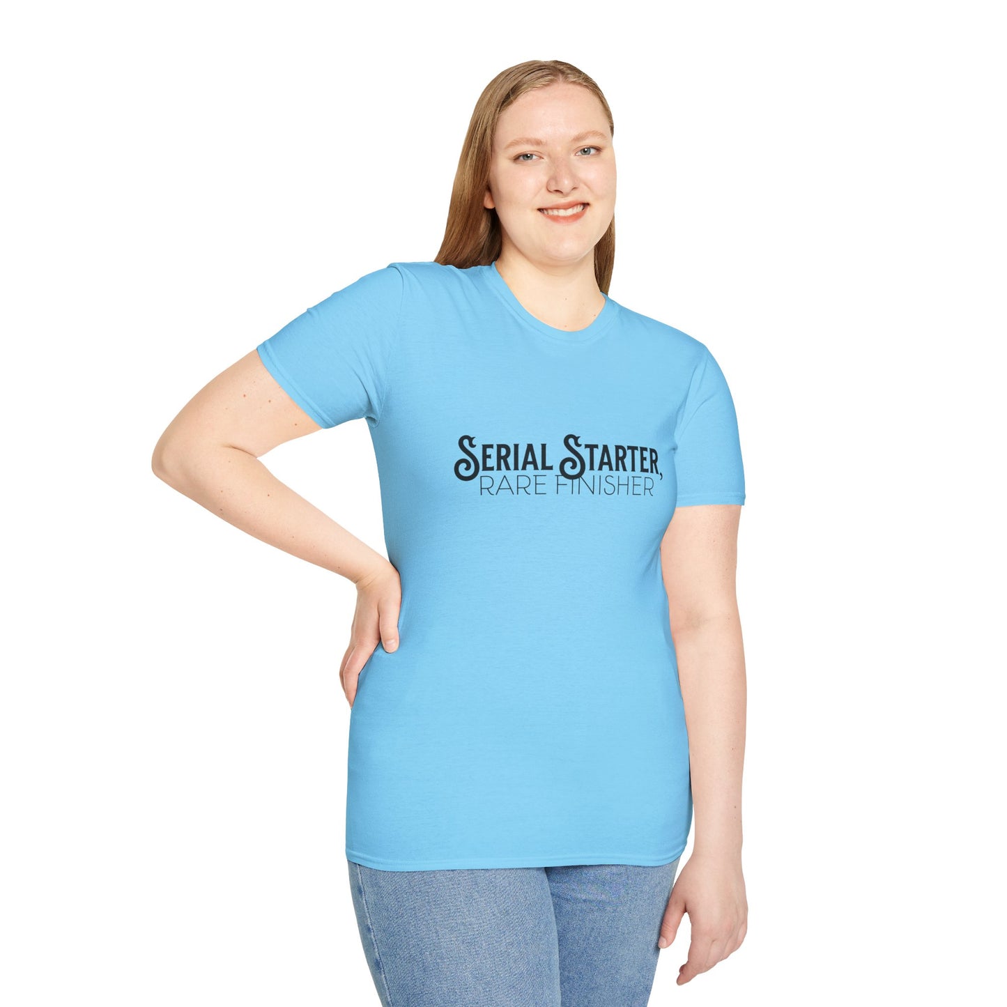Serial Starter, Rare Finisher Unisex Graphic T-Shirt