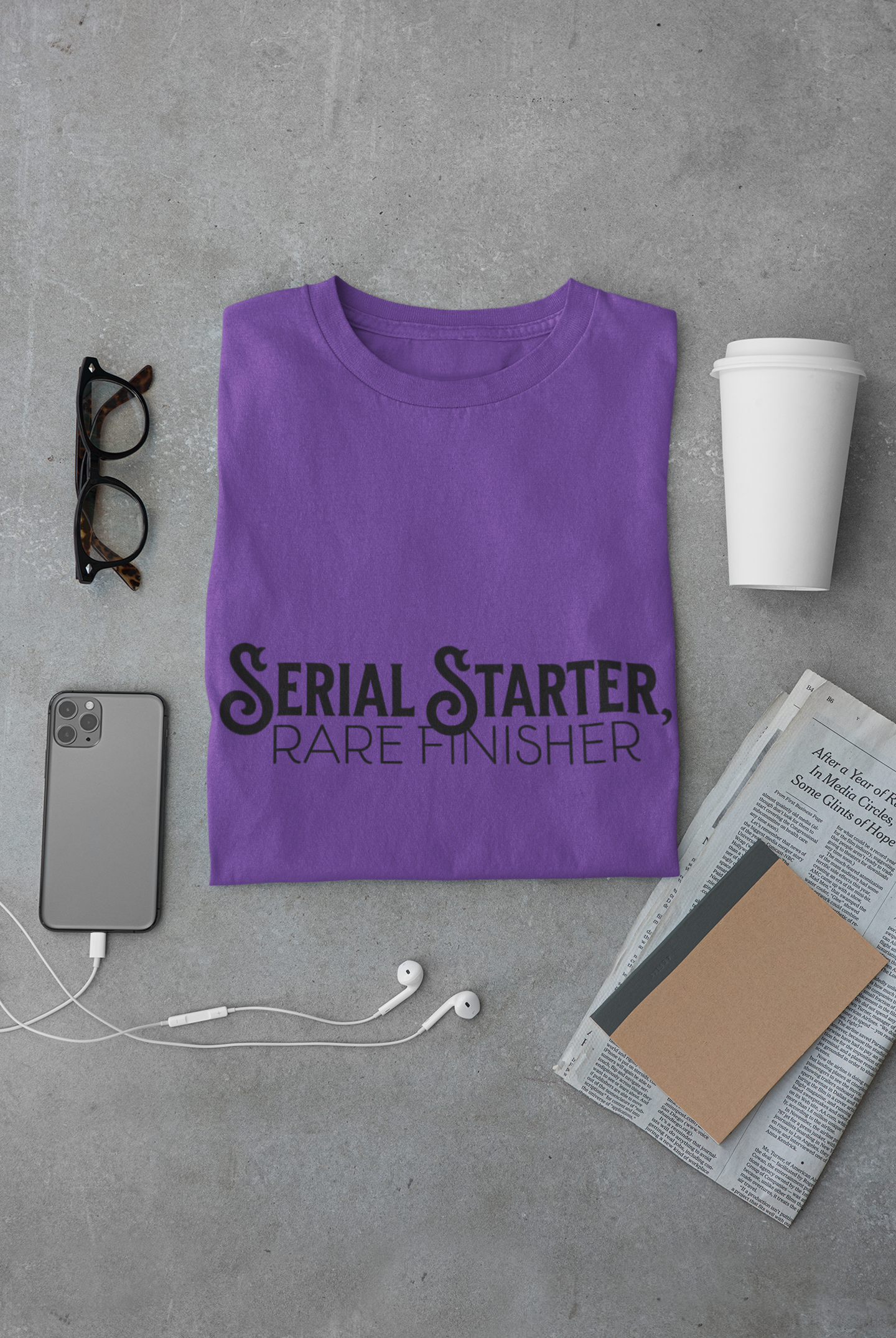 Serial Starter, Rare Finisher Unisex Graphic T-Shirt