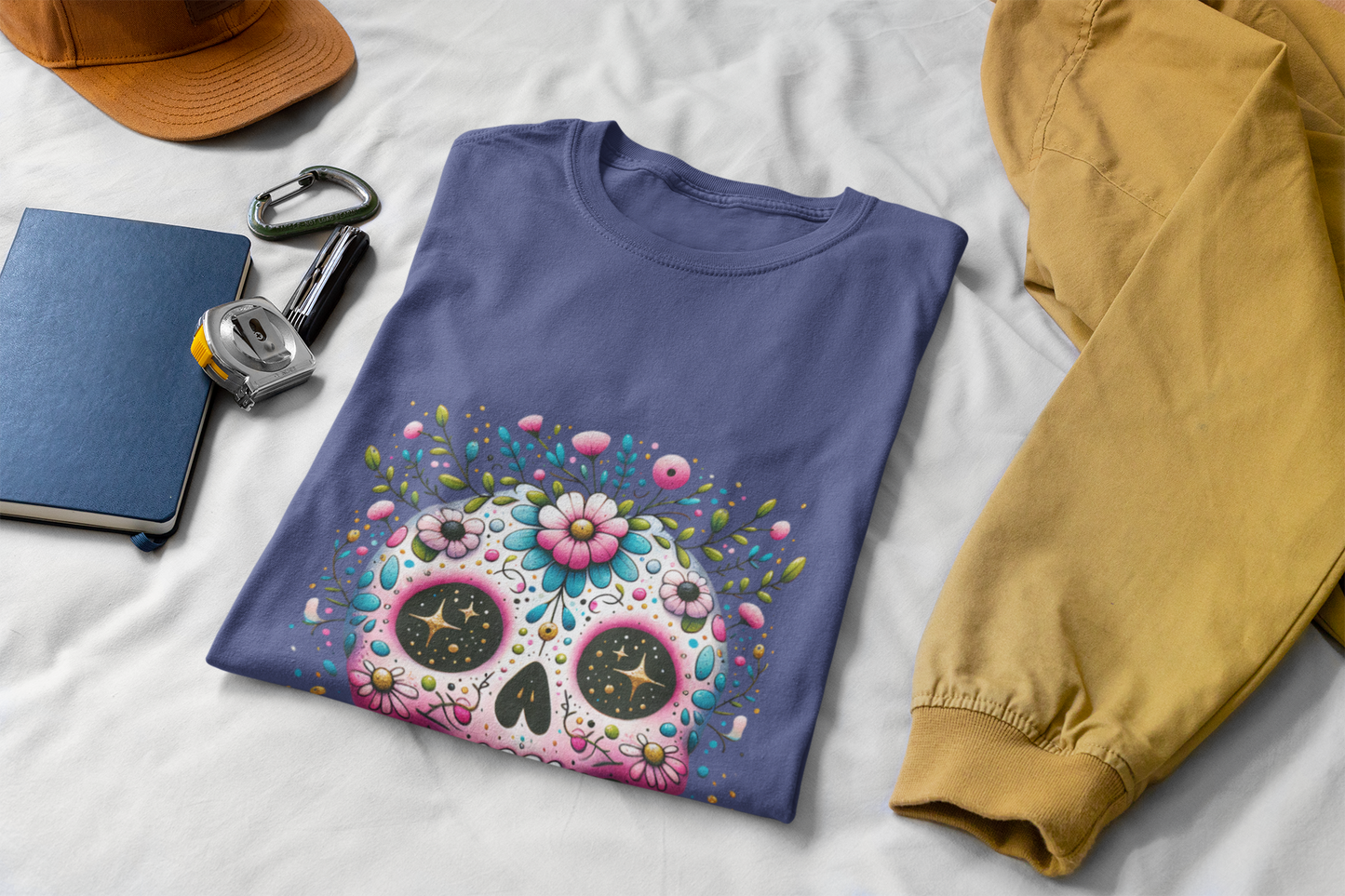 Floral Sugar Skull Unisex Graphic T-Shirt