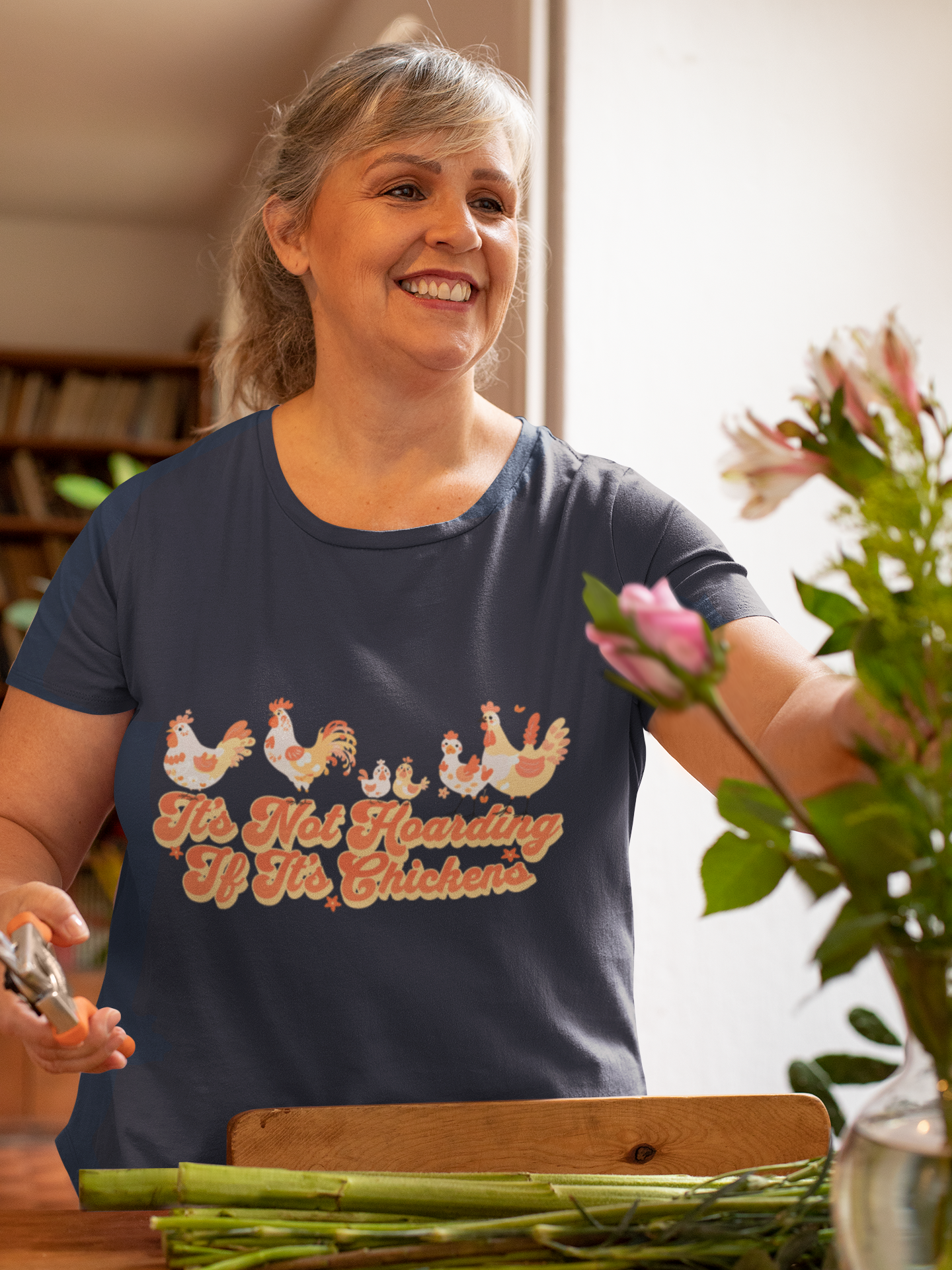 It's Not Hoarding If It's Chickens Unisex Graphic T-Shirt
