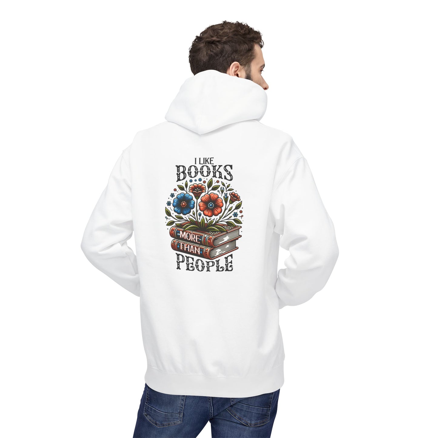 Books More Than People Unisex Hooded Sweatshirt