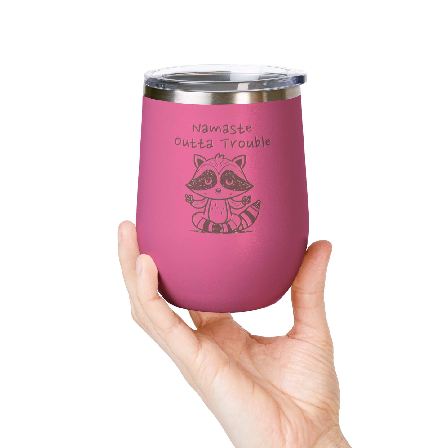 Namaste Outta Trouble 12oz. Insulated Wine Tumbler