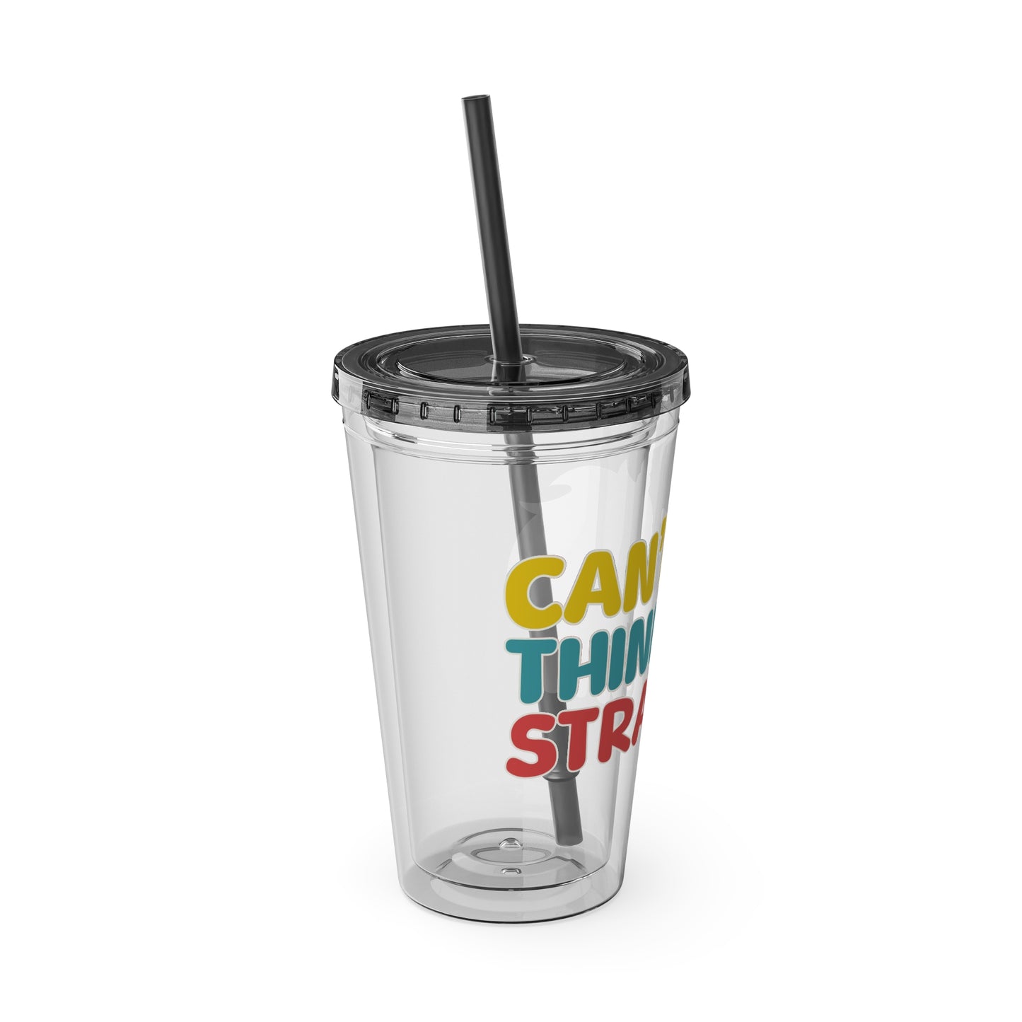 Unicorn Can't Think Straight 16oz. Insulated Tumbler with Straw